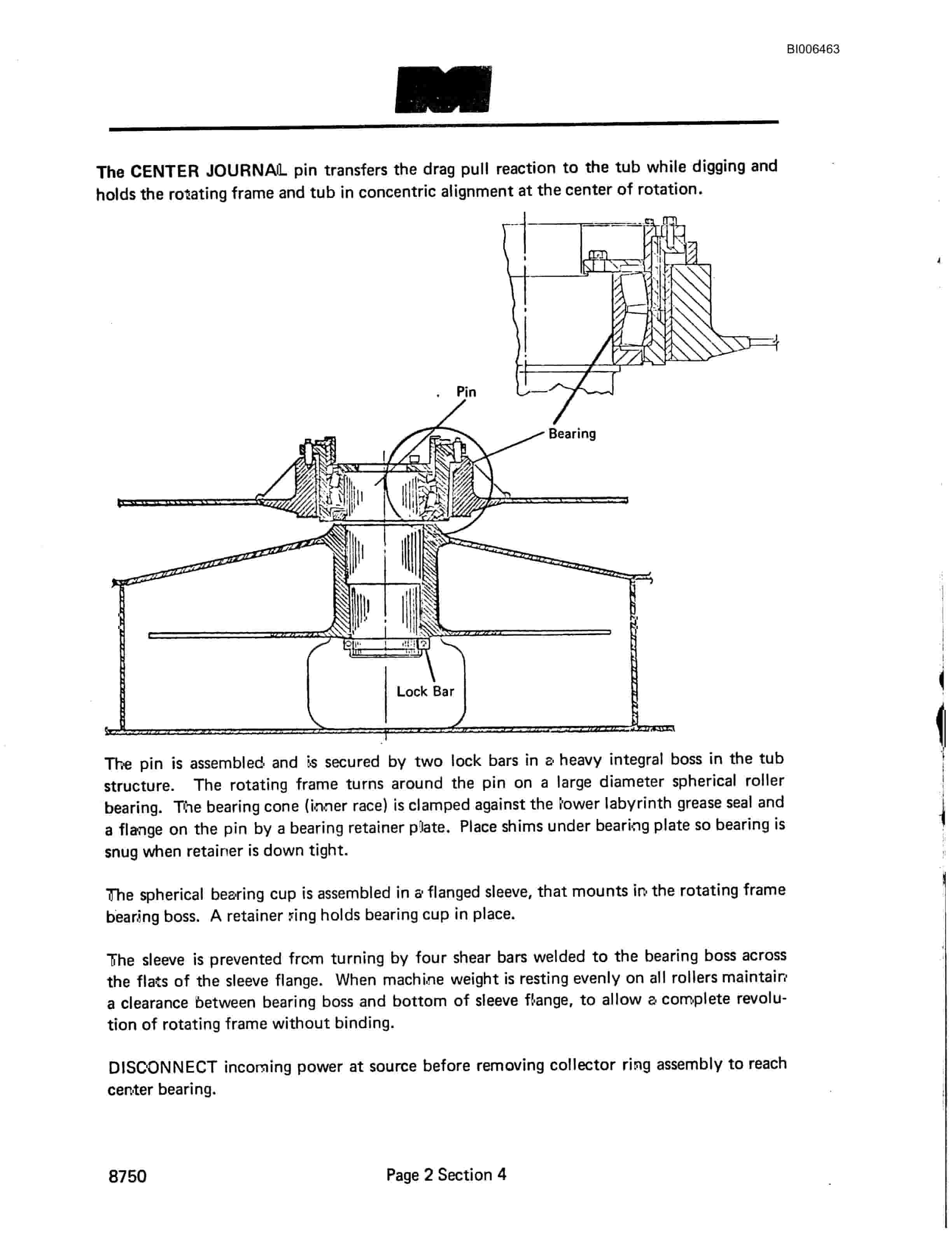Bucyrus 8750 Dragline Technical Manual BI006463-3