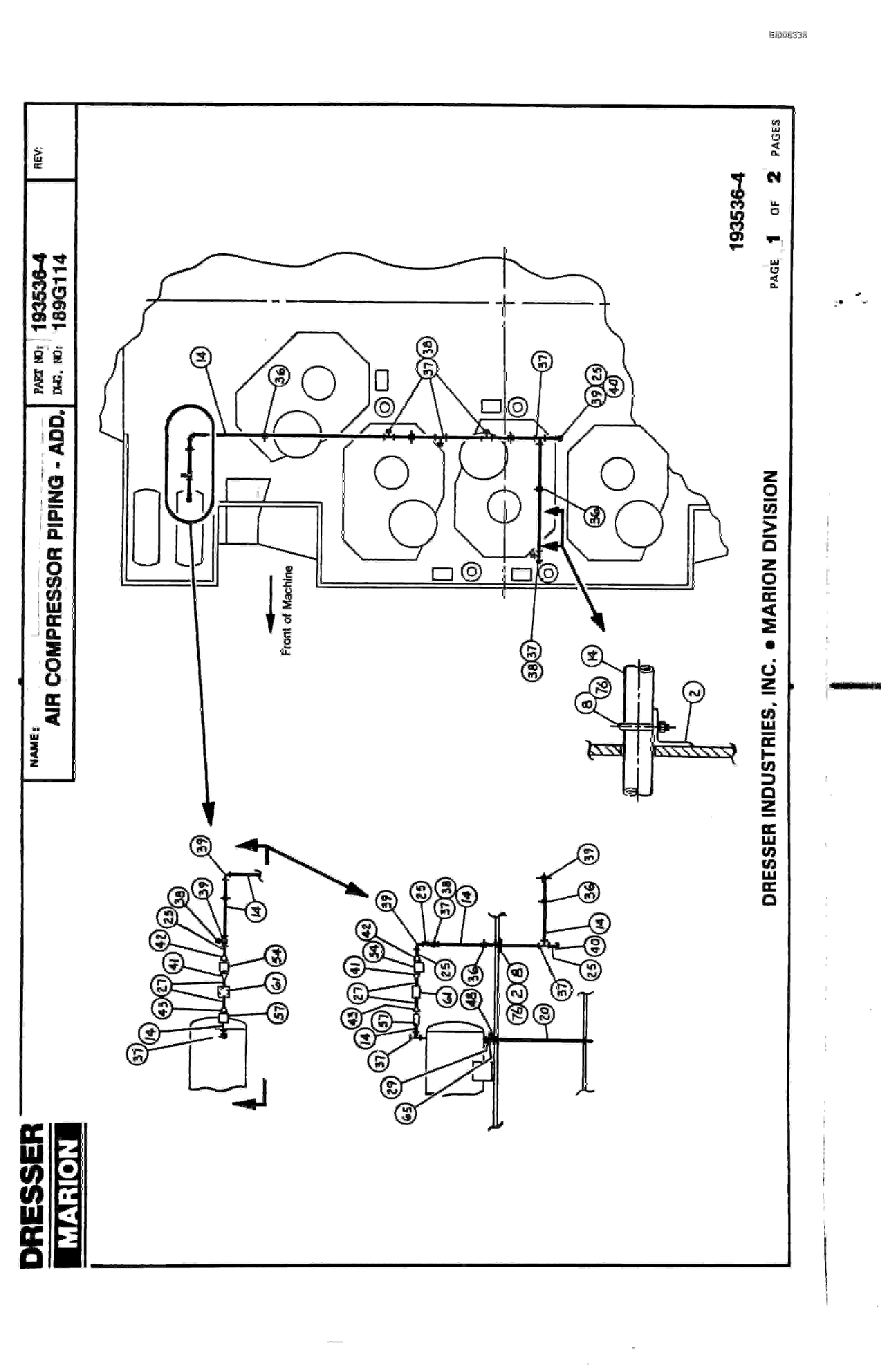 Bucyrus 8750 Walking Dragline Parts Catalog BI006338-2