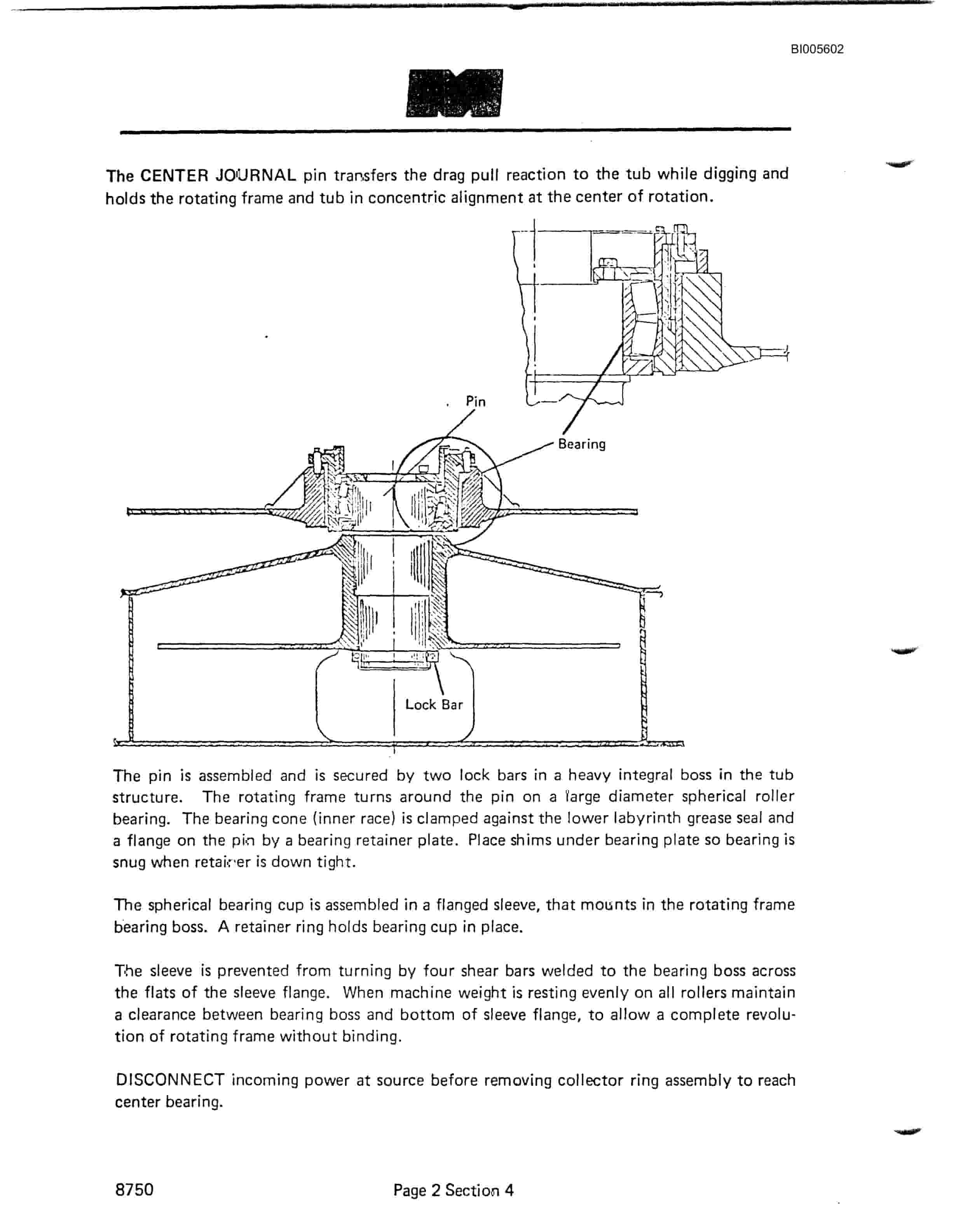 Bucyrus 8750 Walking Dragline Technical Manual BI005602-3