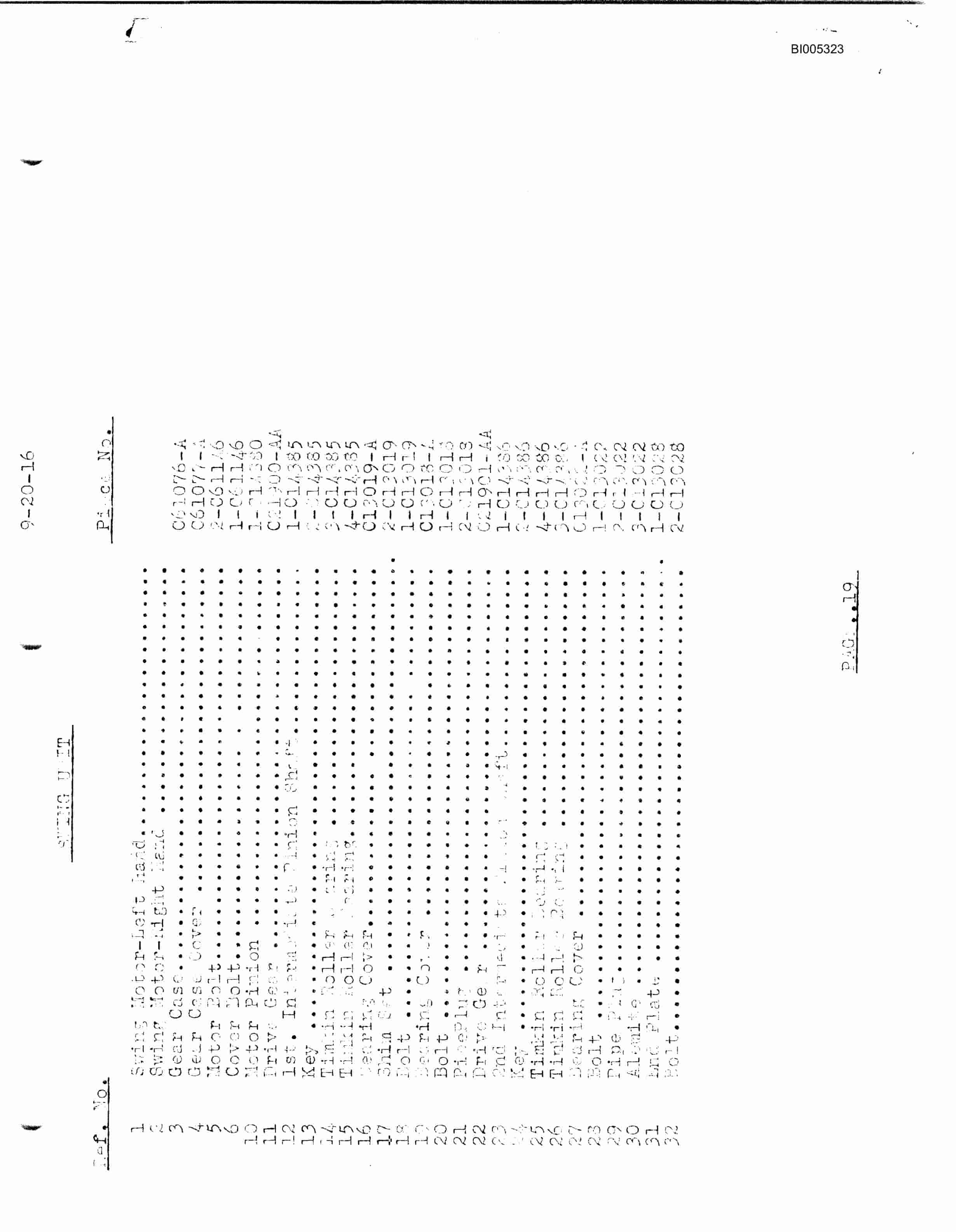 Bucyrus 9W Bank Grader Machine Electric Parts Catalog BI005323-3