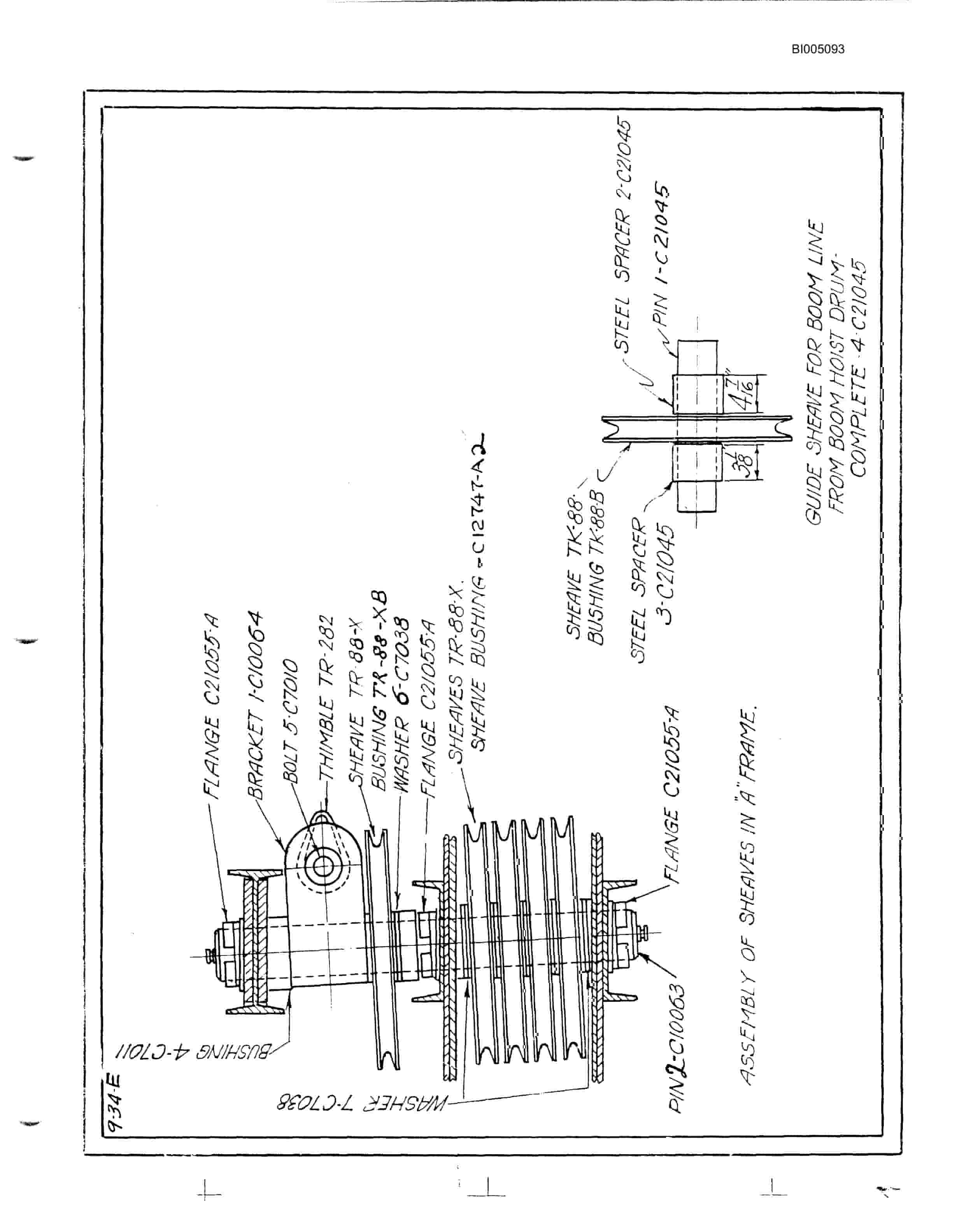 Bucyrus 9W Walking Excavator Parts Catalog BI005093-4