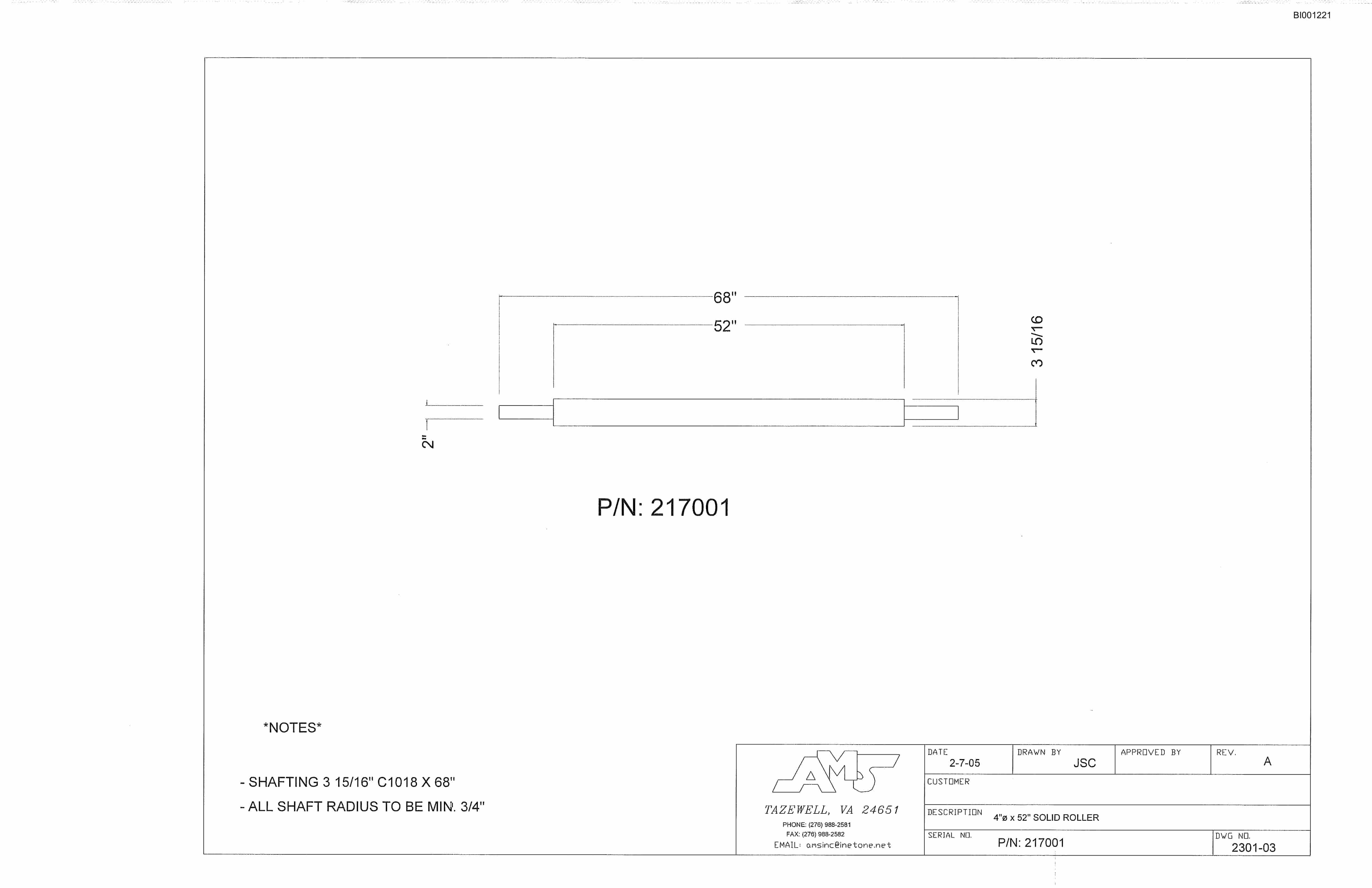 Bucyrus AMS-1444 Parts Catalog BI001221-2
