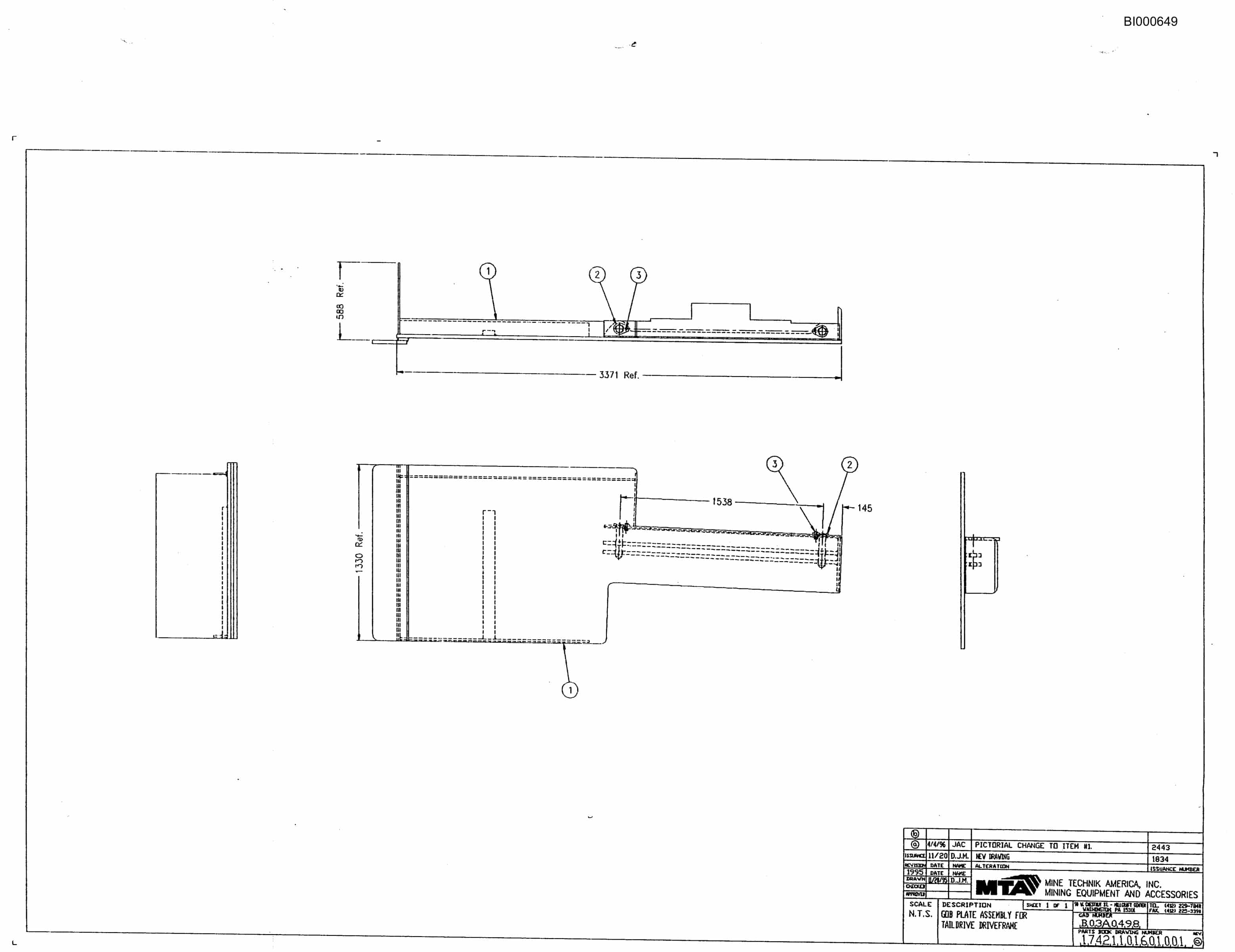 Bucyrus Armored Face Conveyor Parts Catalog BI000649-4