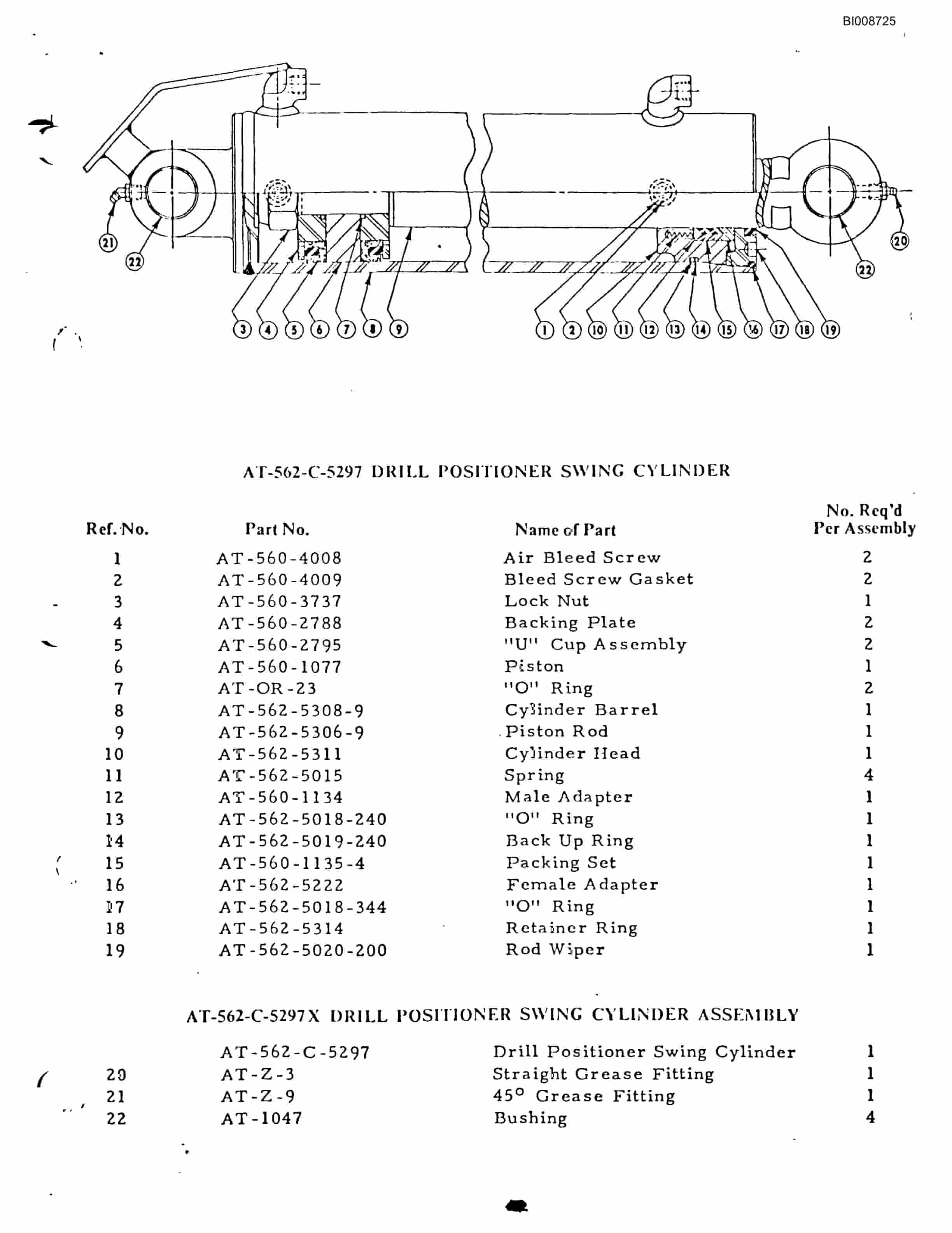 Bucyrus AT-50 Air Trac Parts Catalog BI008725-4