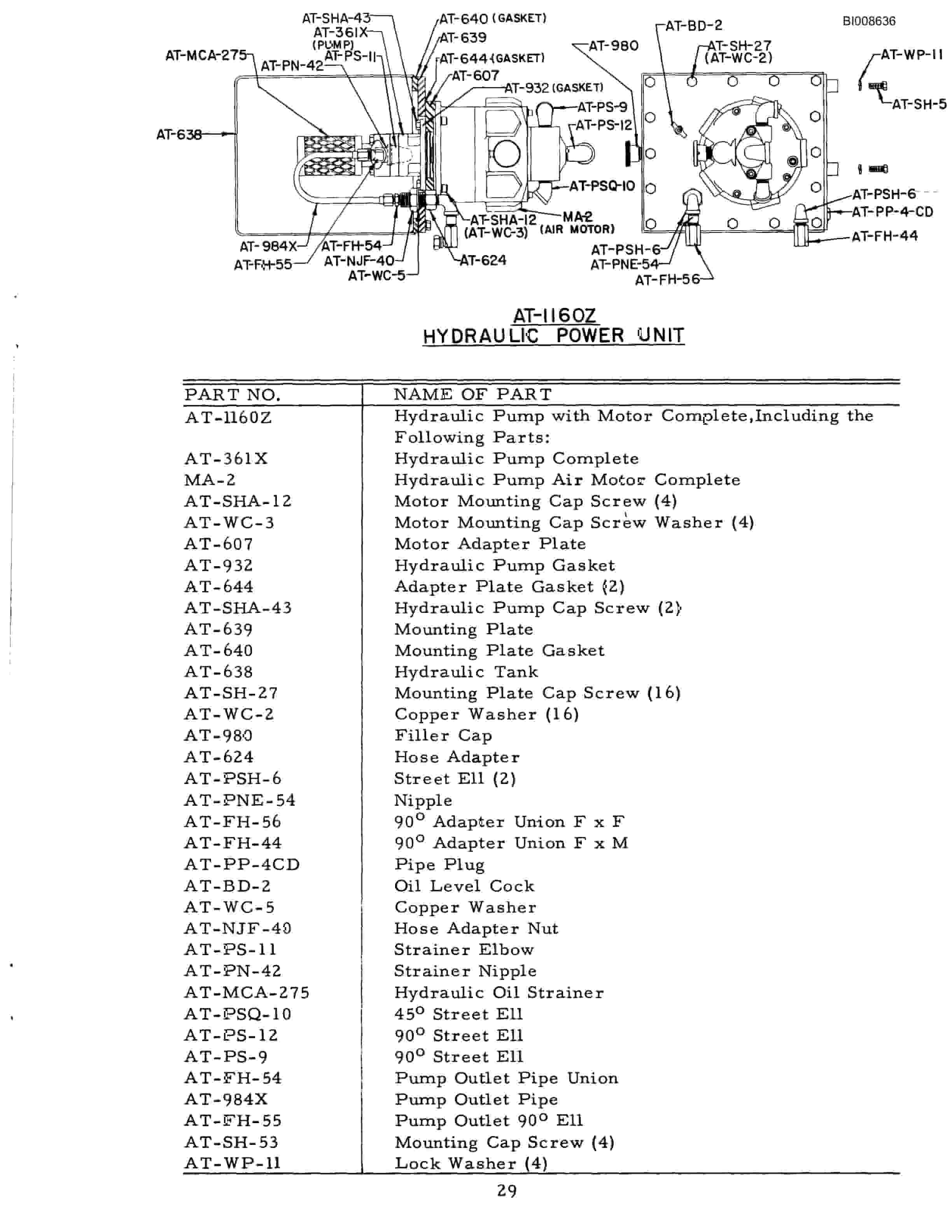 Bucyrus ATD-3000 Air Trac Parts Catalog BI008636-3
