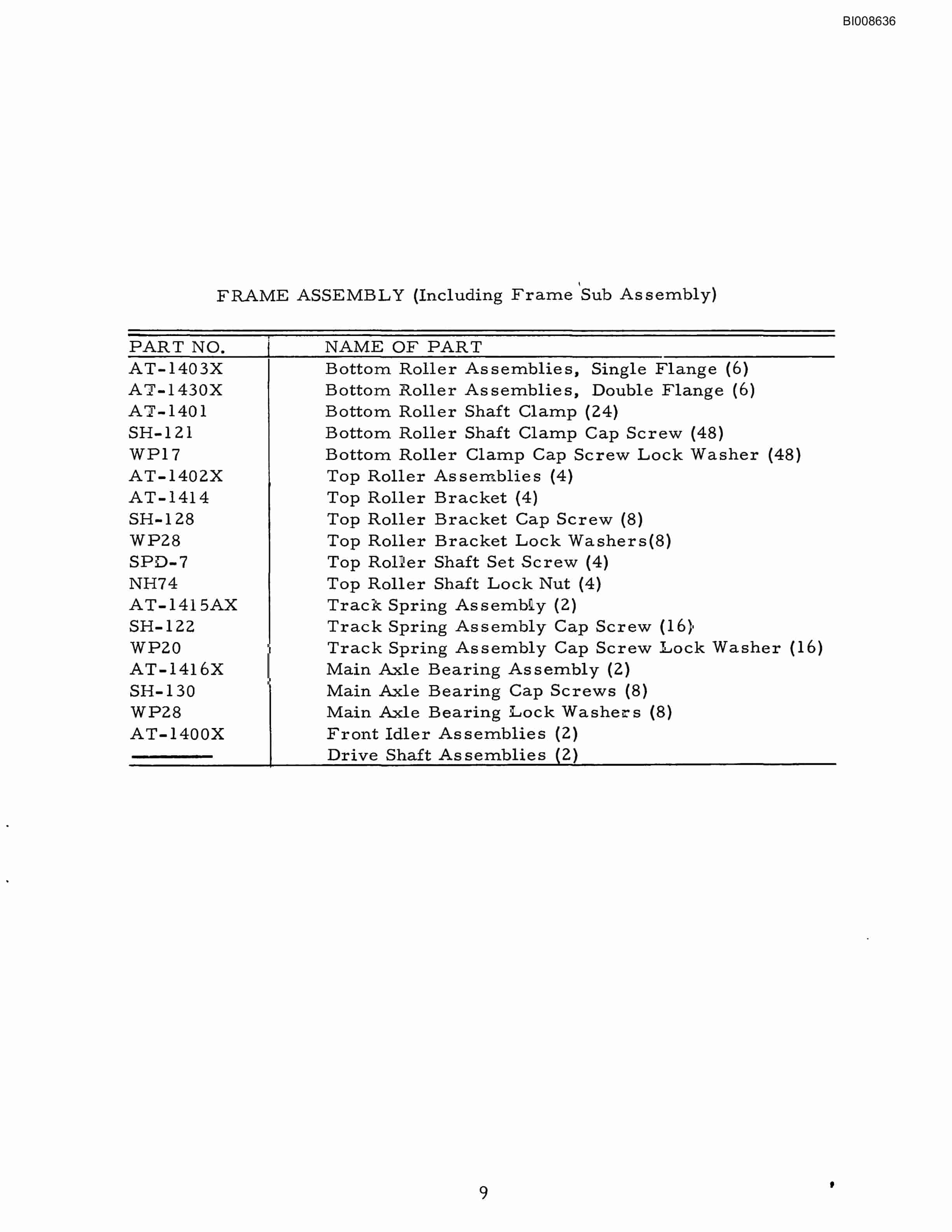Bucyrus ATD-3000 Air Trac Parts Catalog BI008636-4