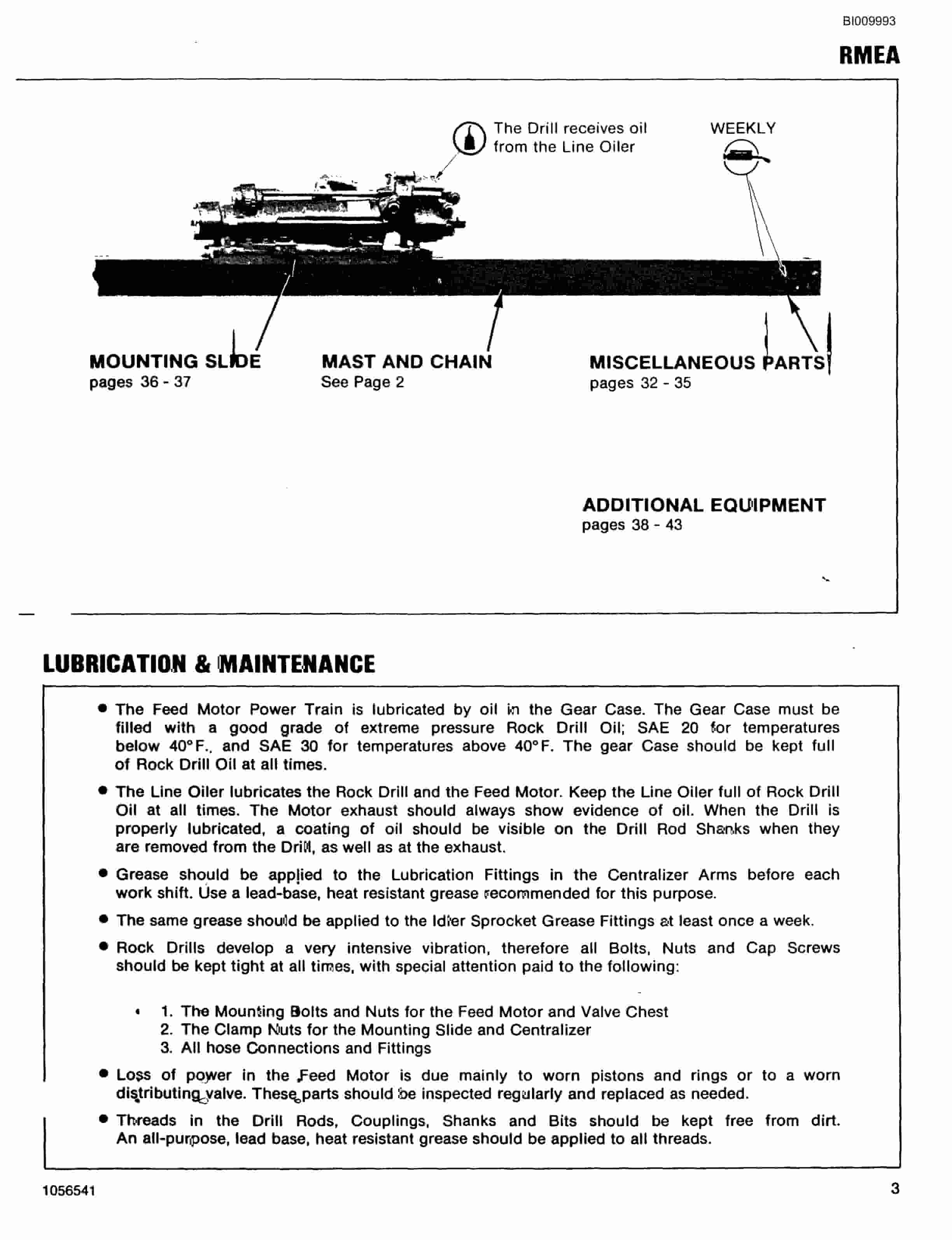 Bucyrus ATD3100 Air Trac Parts Catalog BI009993-3