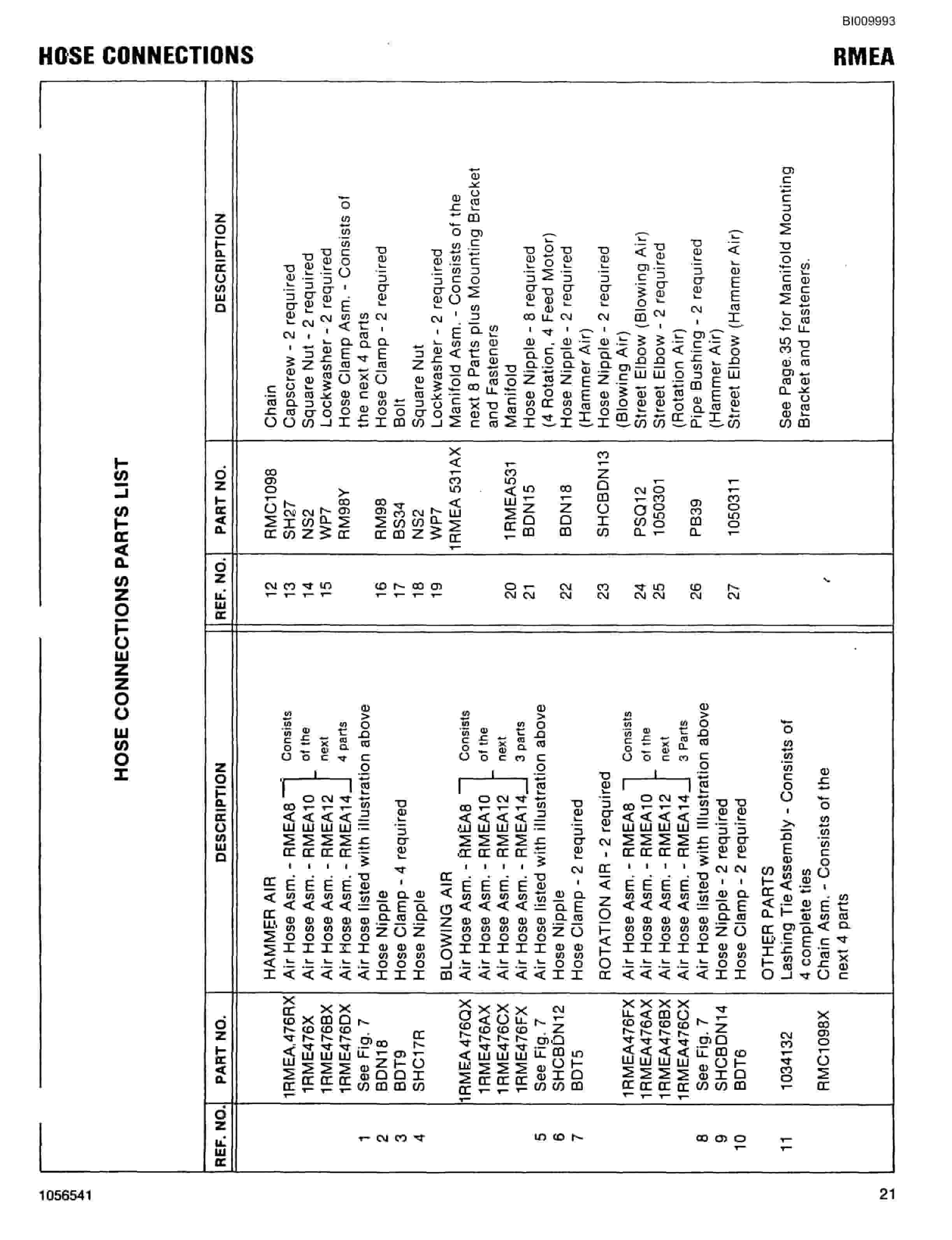 Bucyrus ATD3100 Air Trac Parts Catalog BI009993-5
