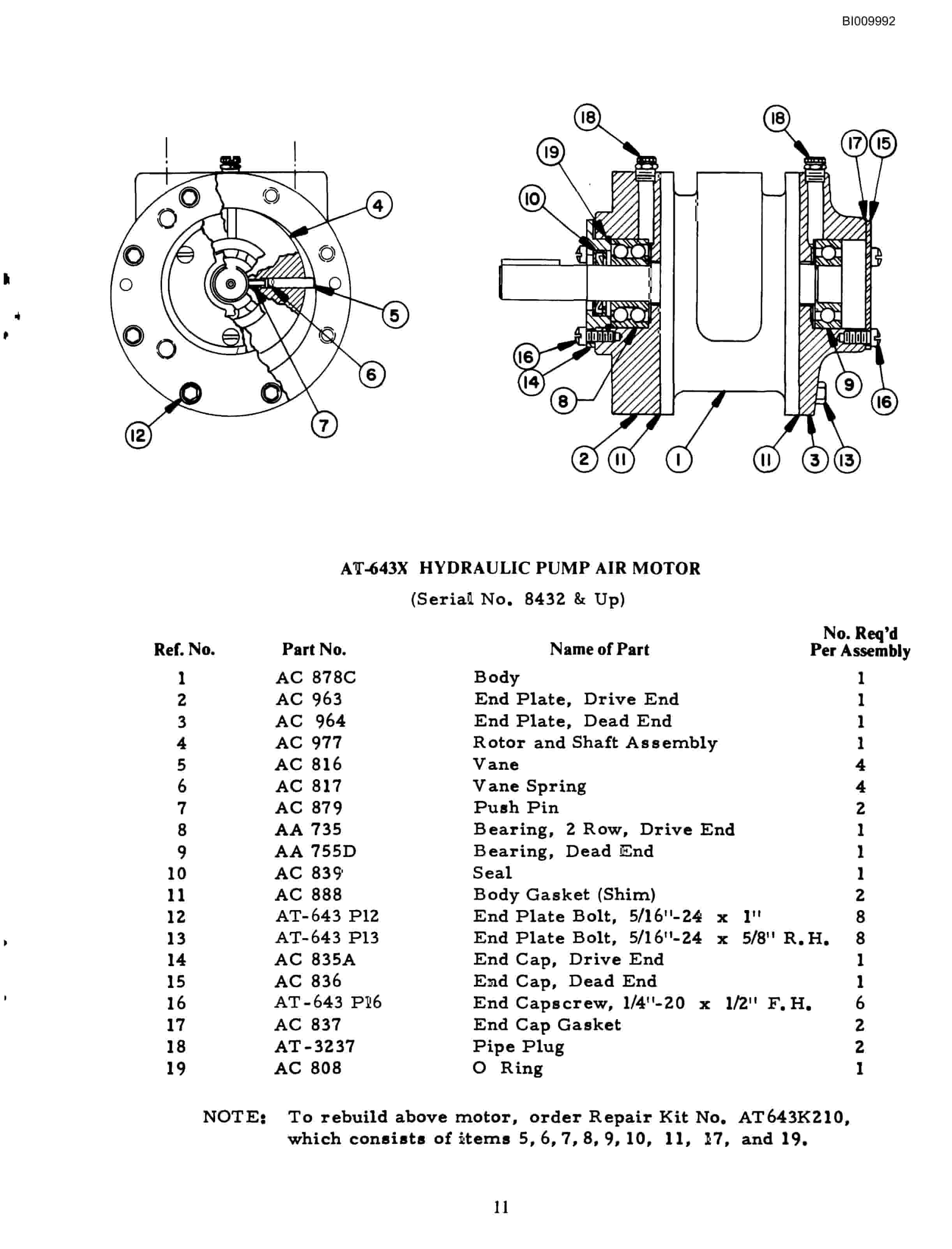Bucyrus ATD3100A Air Trac Parts Catalog BI009992-2