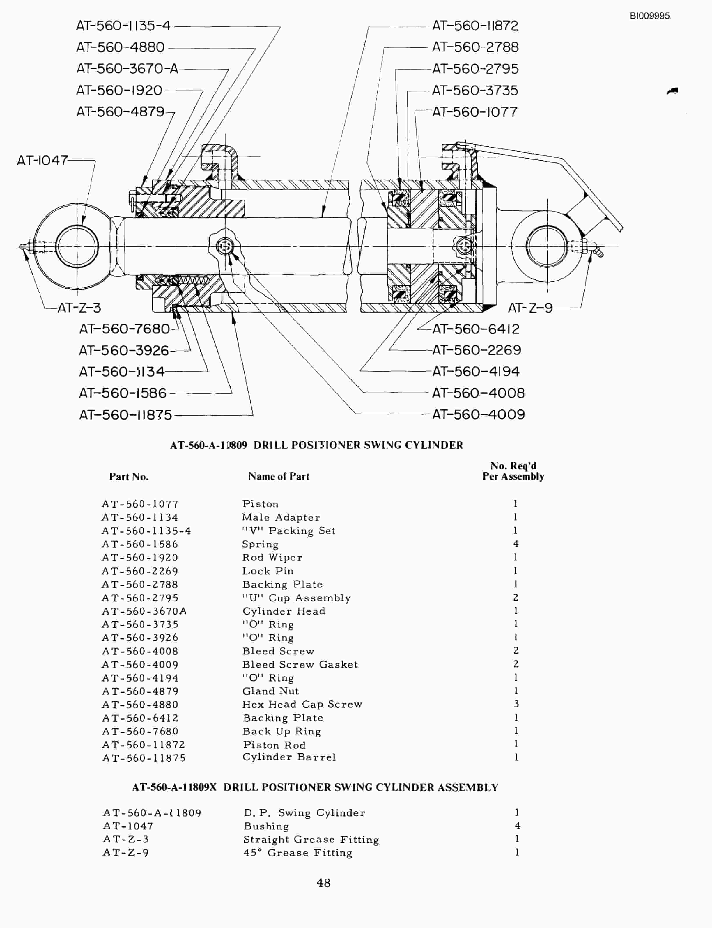Bucyrus ATD3100A Air Trac Parts Catalog BI009995-4