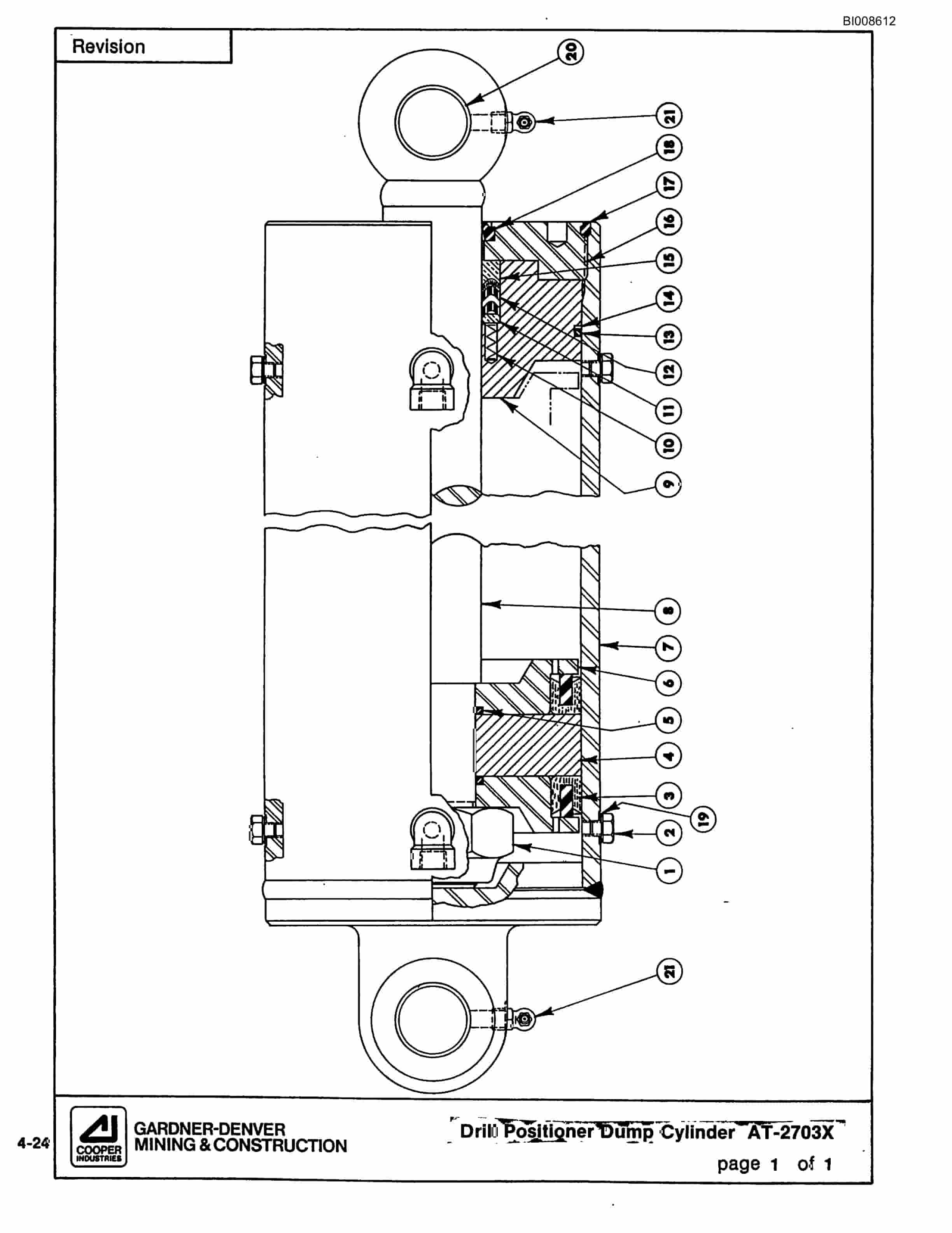 Bucyrus ATD3100B Air Trac Parts Catalog BI008612-4