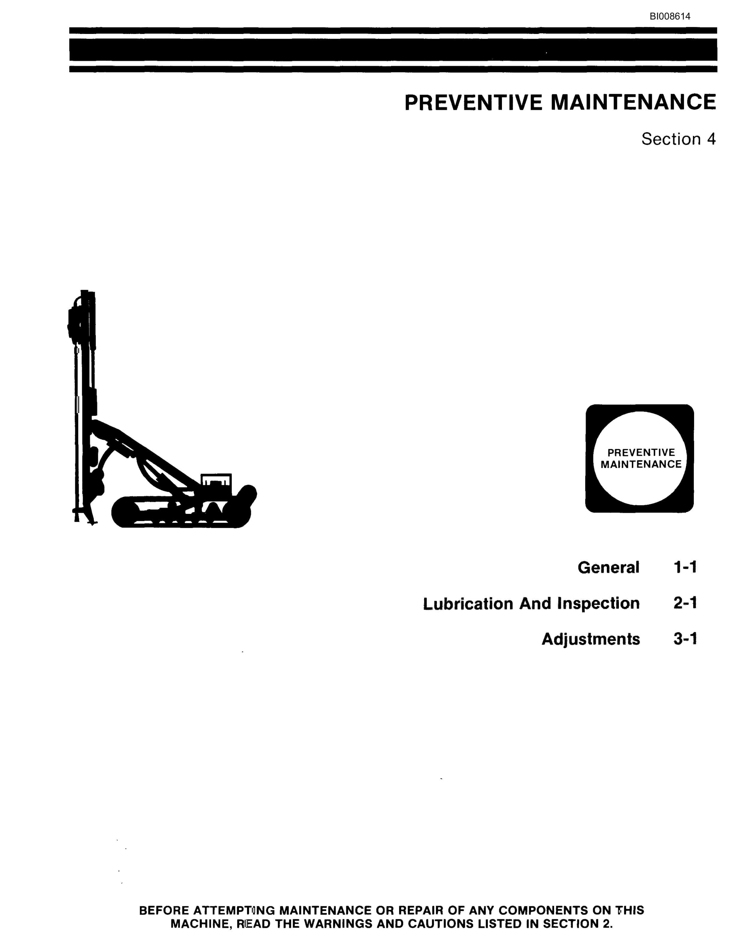 Bucyrus ATD3100B Air Trac Parts Catalog BI008614-2