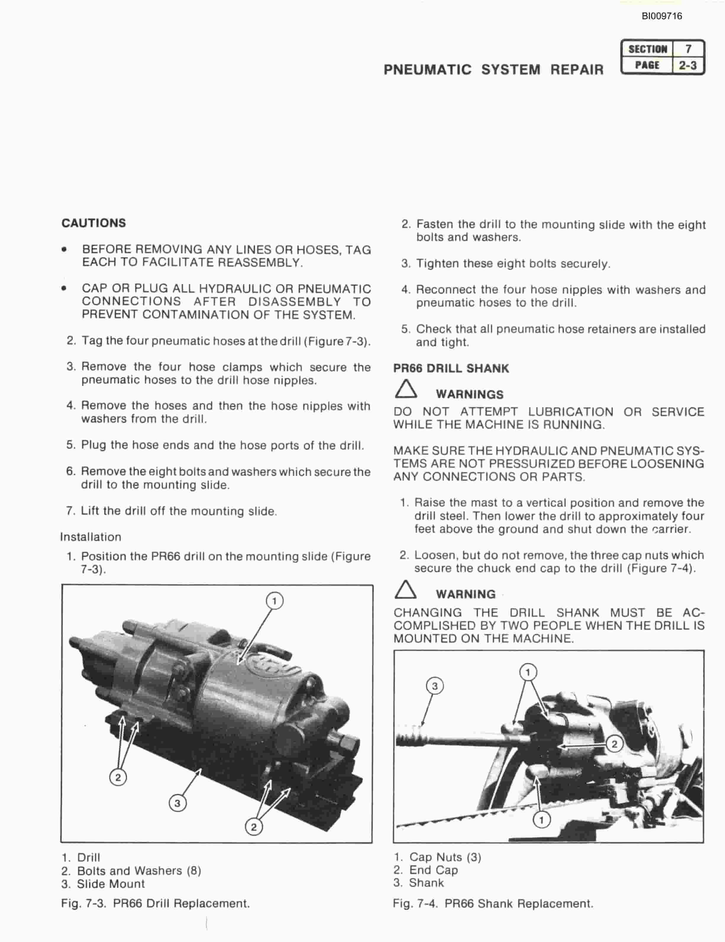 Bucyrus ATD3100B Air Trac Technical Manual BI009716-4