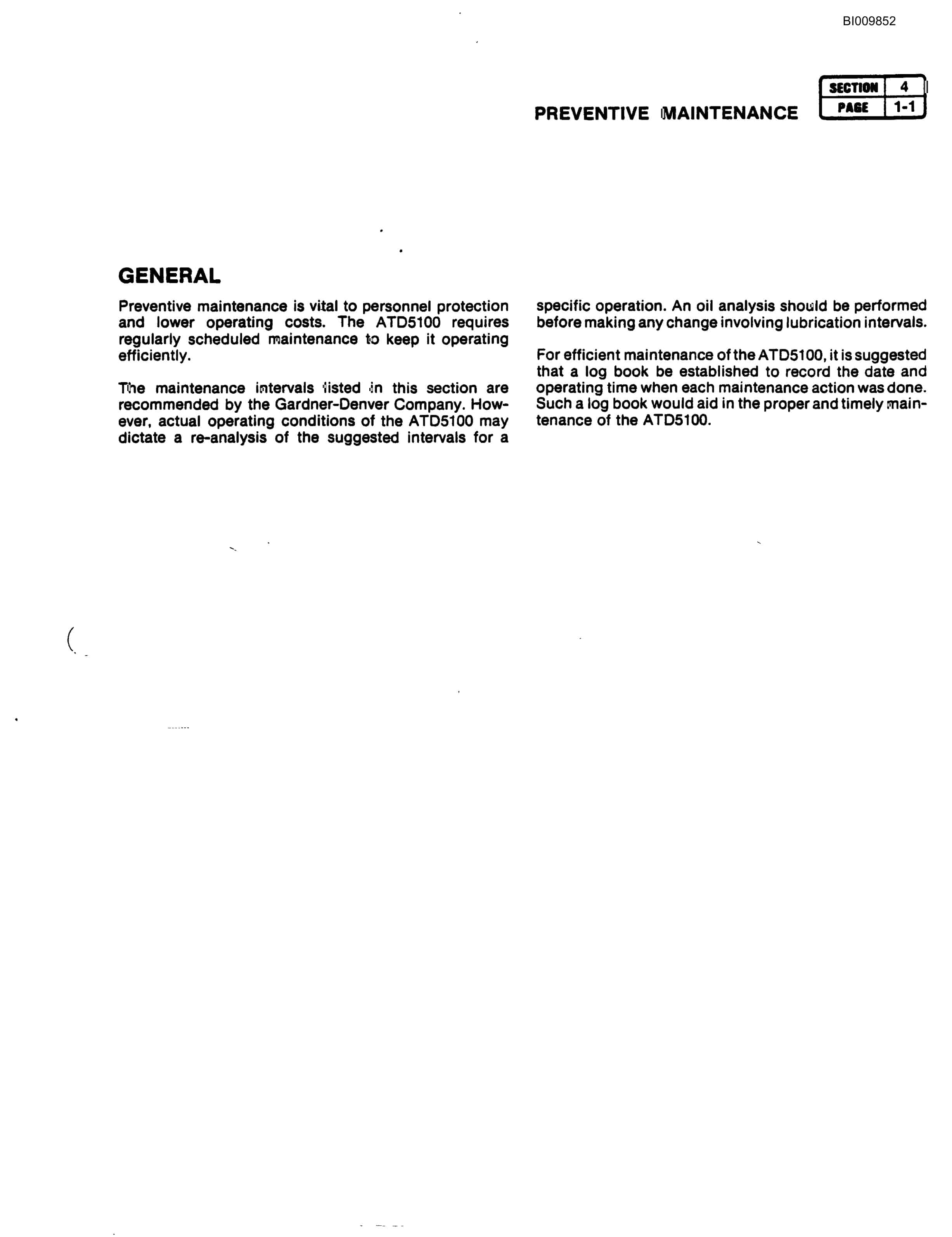 Bucyrus ATD5100 Air Trac Drill Carrier Parts Catalog BI009852-3