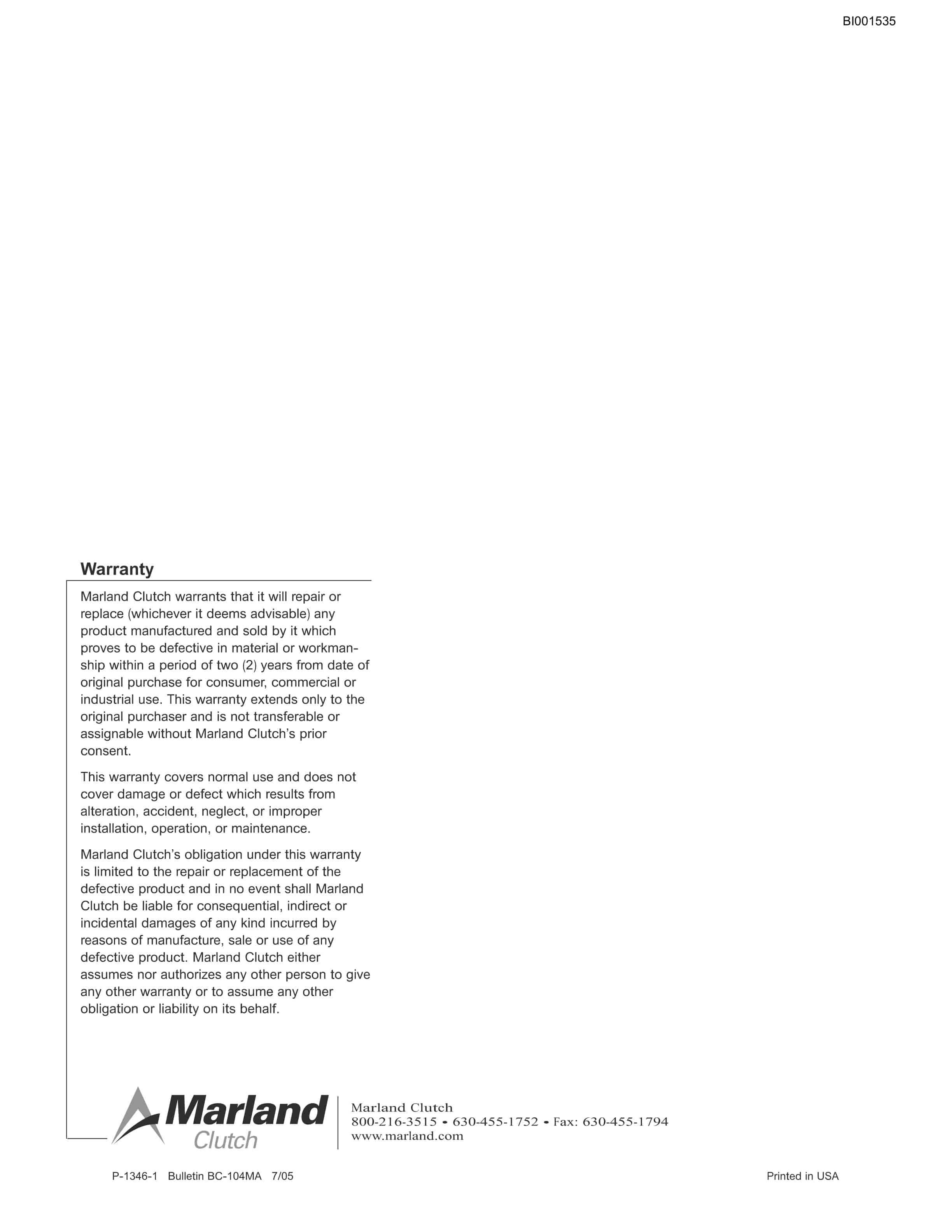 Bucyrus BC100 Belt System Parts Catalog BI001535-4