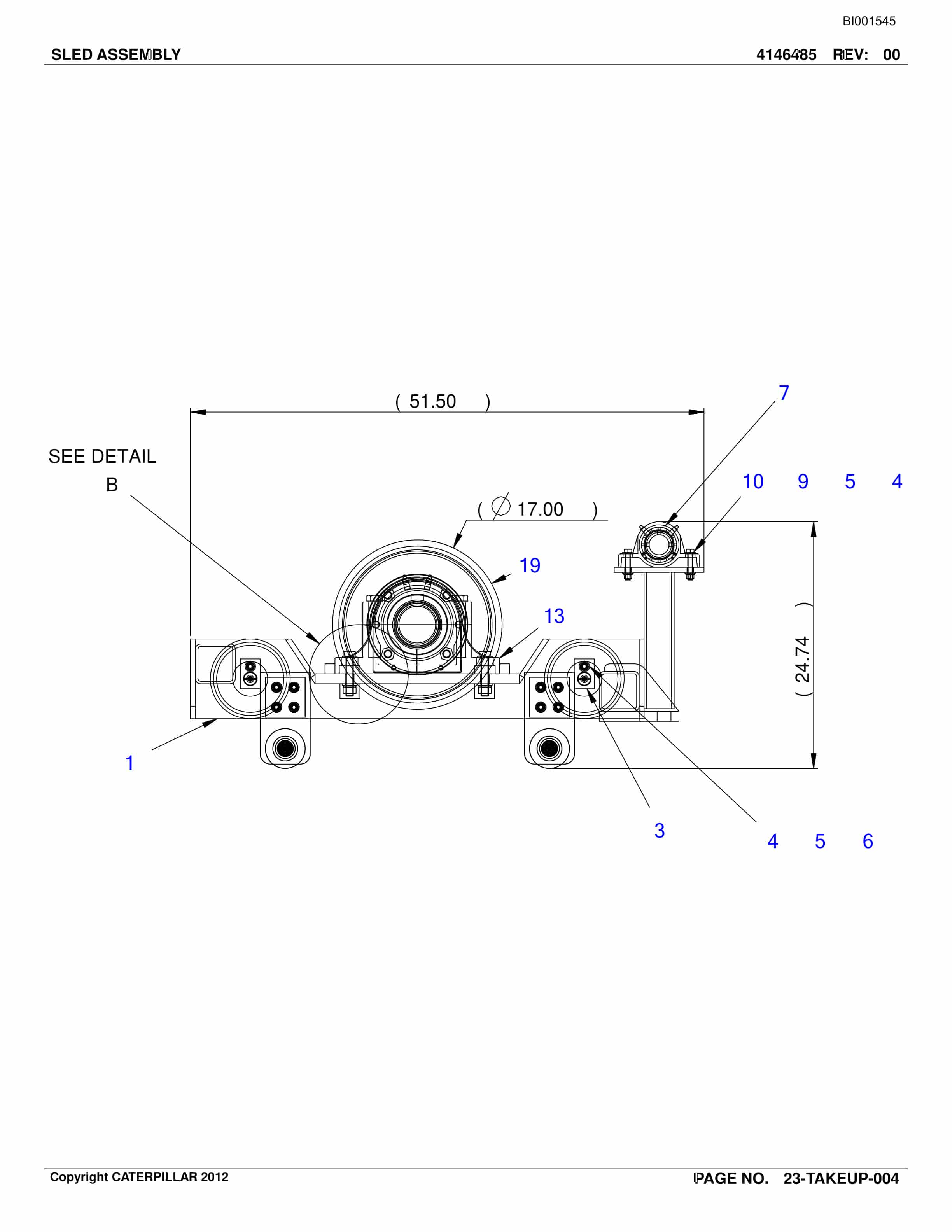 Bucyrus BC100 Belt System Parts Catalog BI001545-5