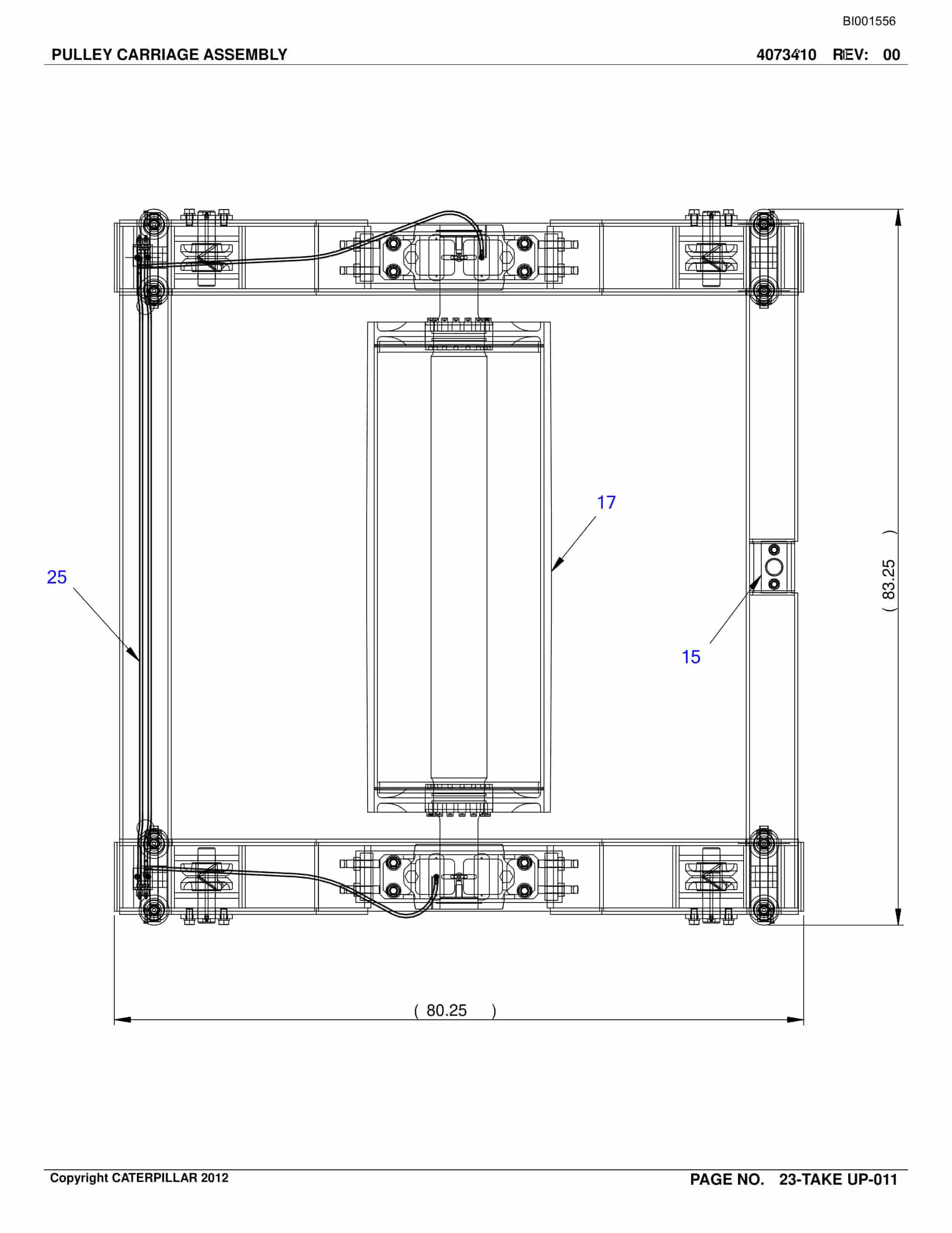 Bucyrus BC100 Belt System Parts Catalog BI001556-2