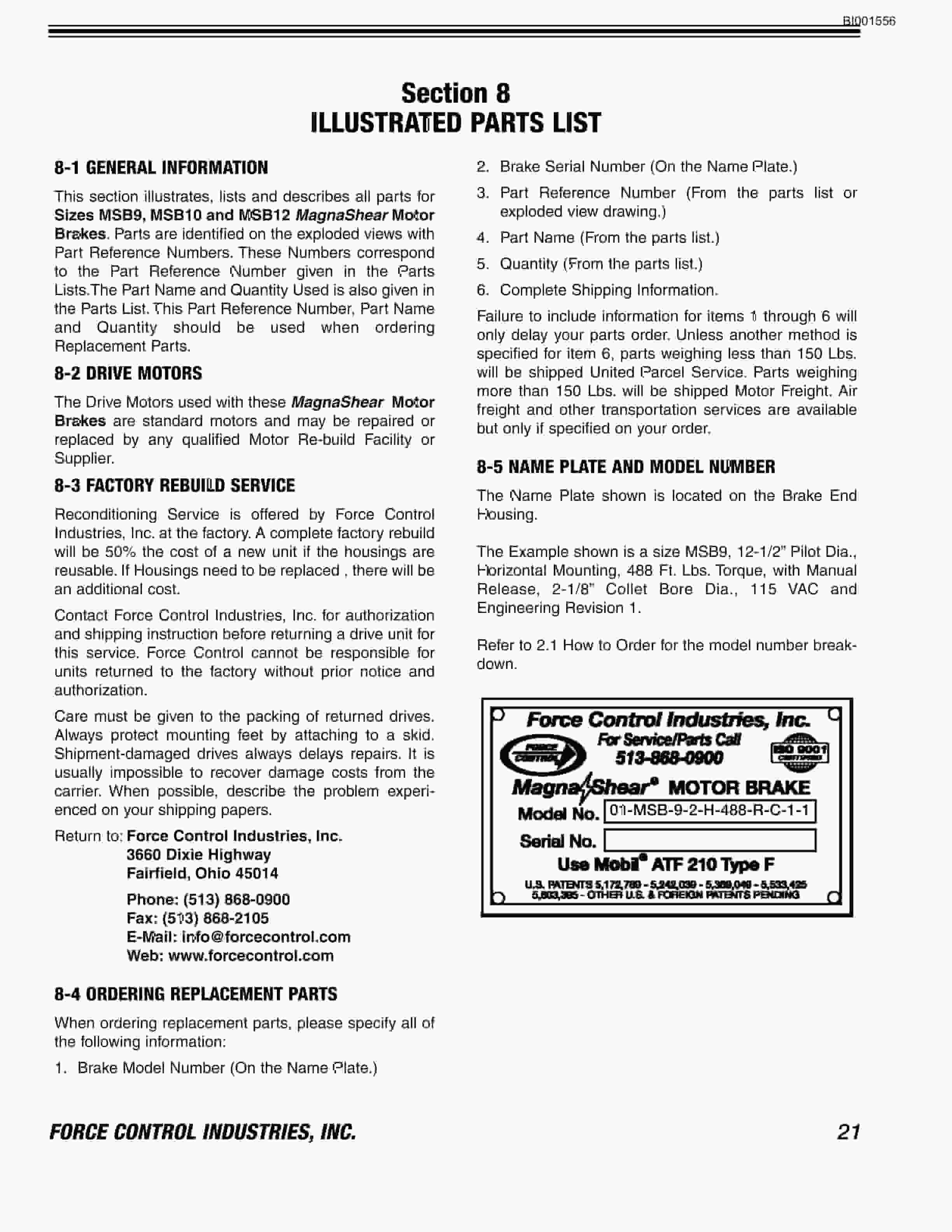 Bucyrus BC100 Belt System Parts Catalog BI001556-5