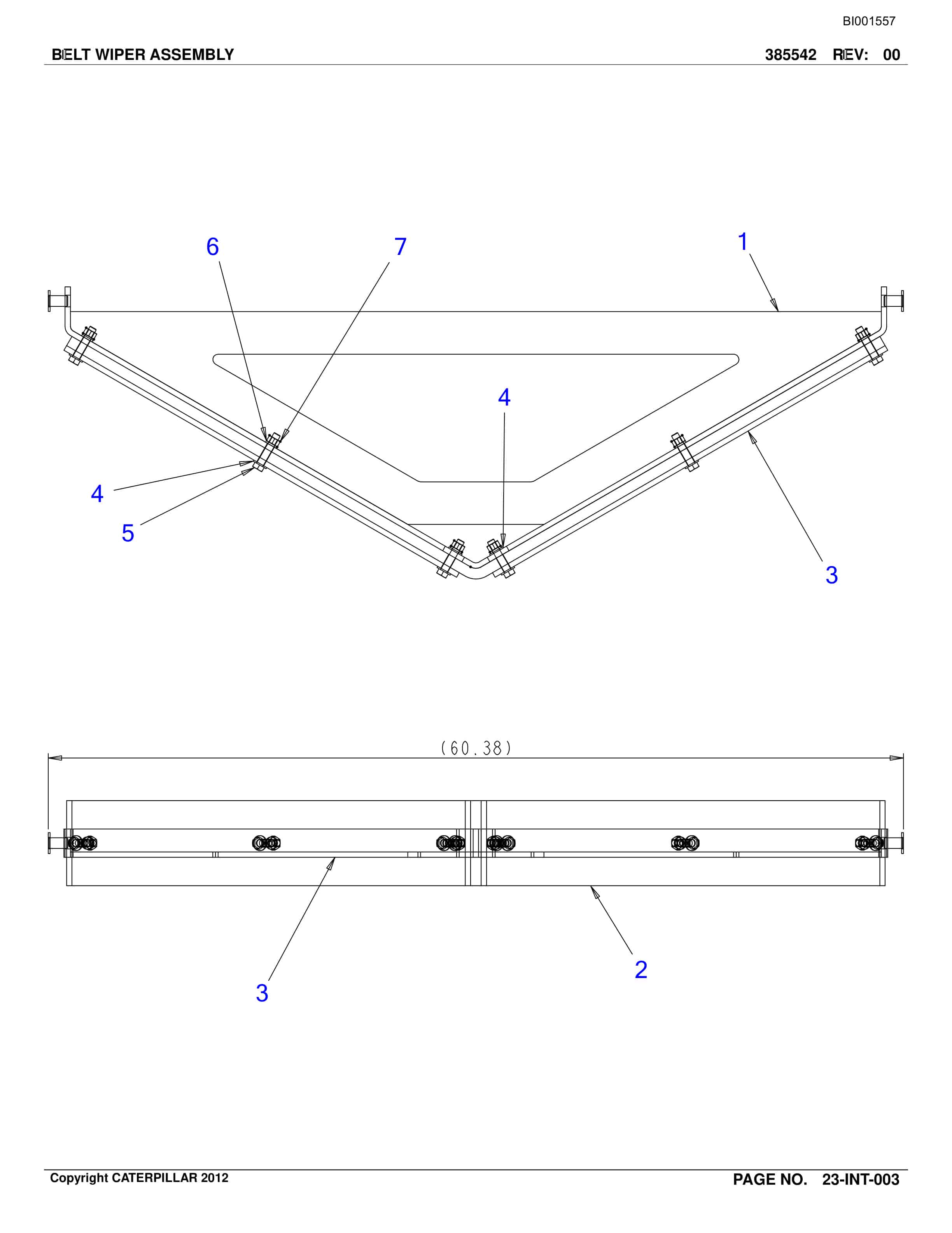 Bucyrus BC100 Belt System Parts Catalog BI001557-2