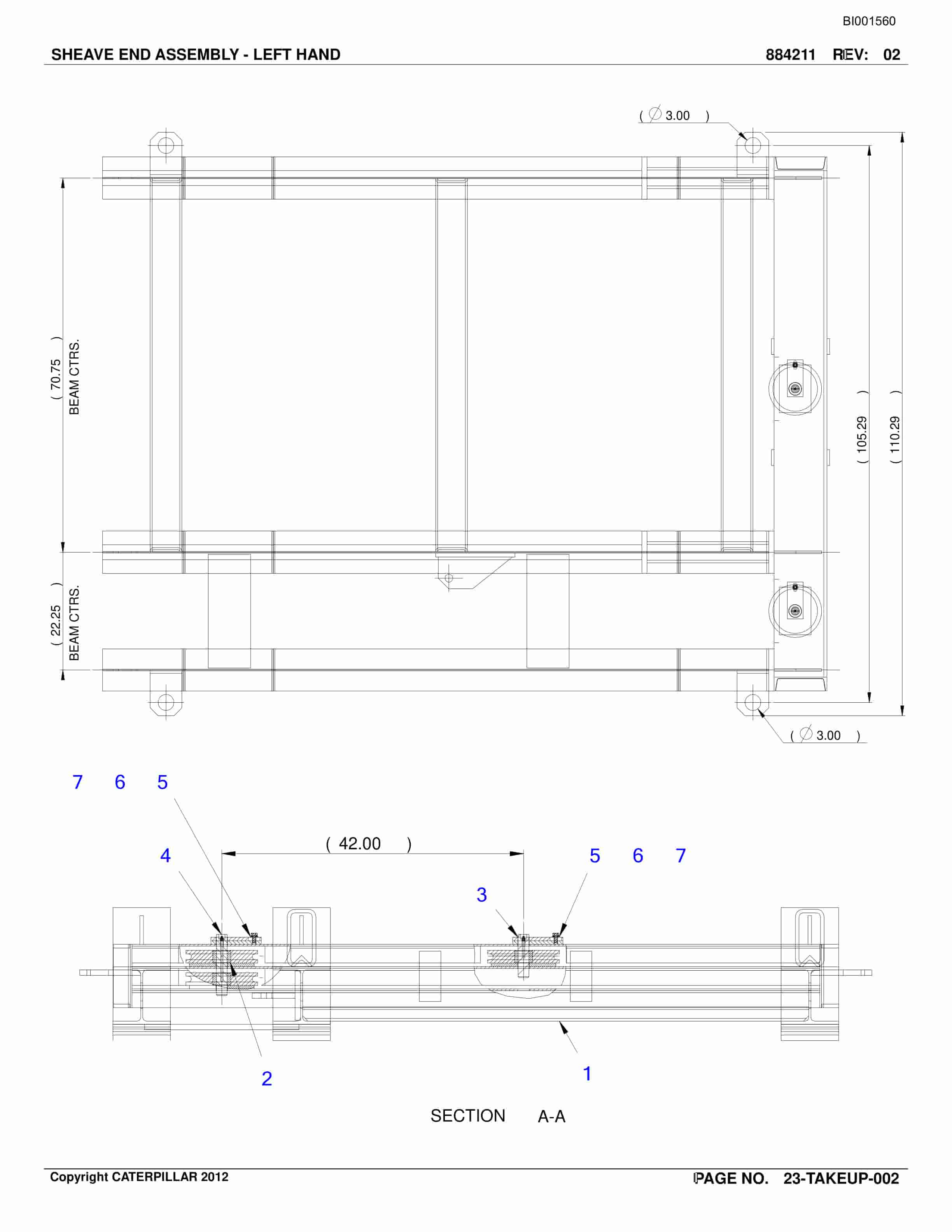 Bucyrus BC100 Belt System Parts Catalog BI001560-4