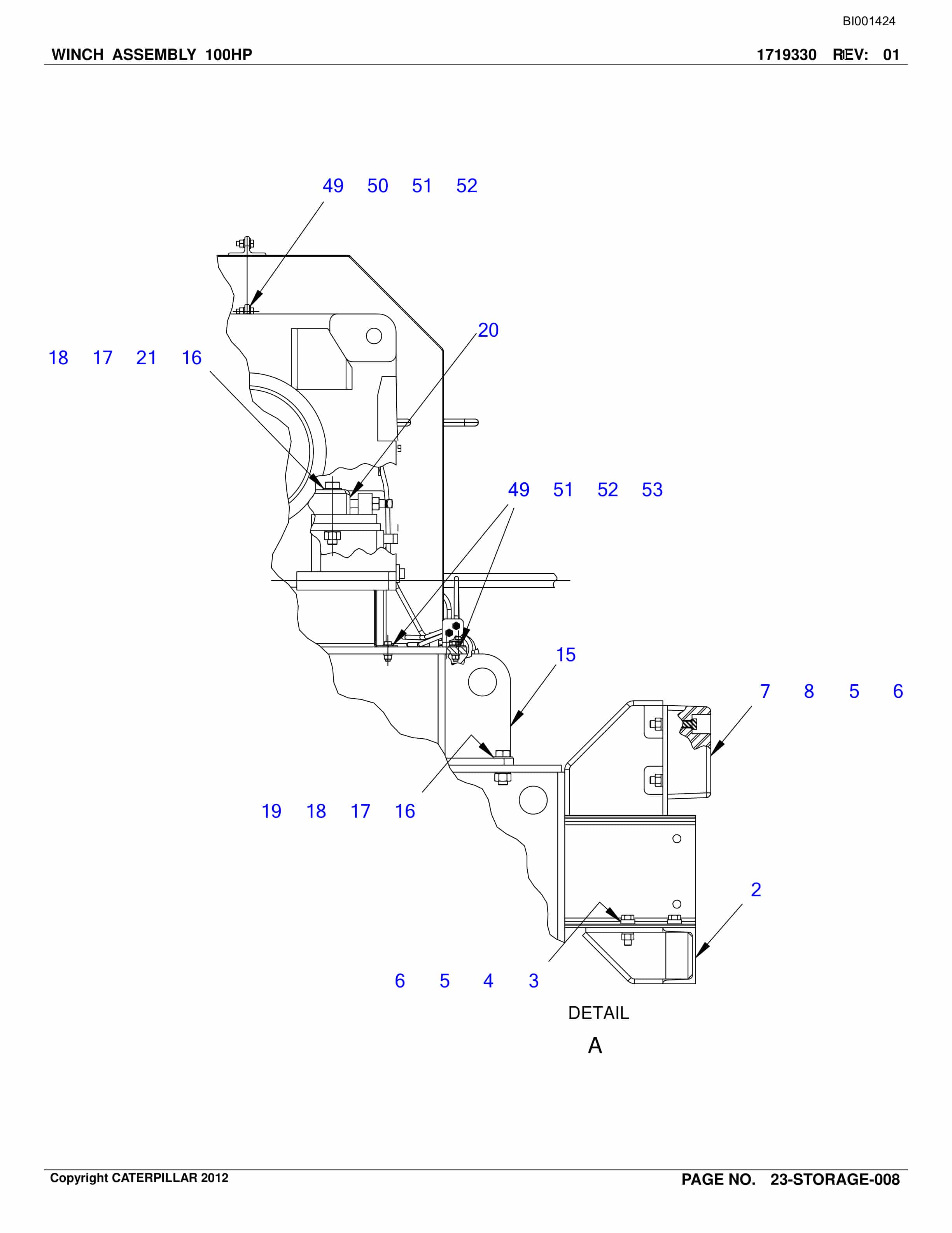 Bucyrus BC200 Belt System Parts Catalog BI001424-2