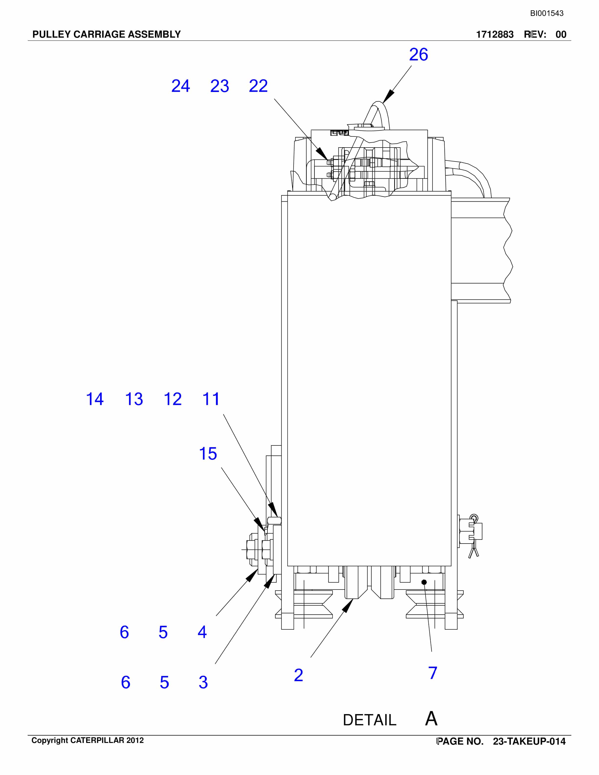 Bucyrus BC200 Belt System Parts Catalog BI001543-2