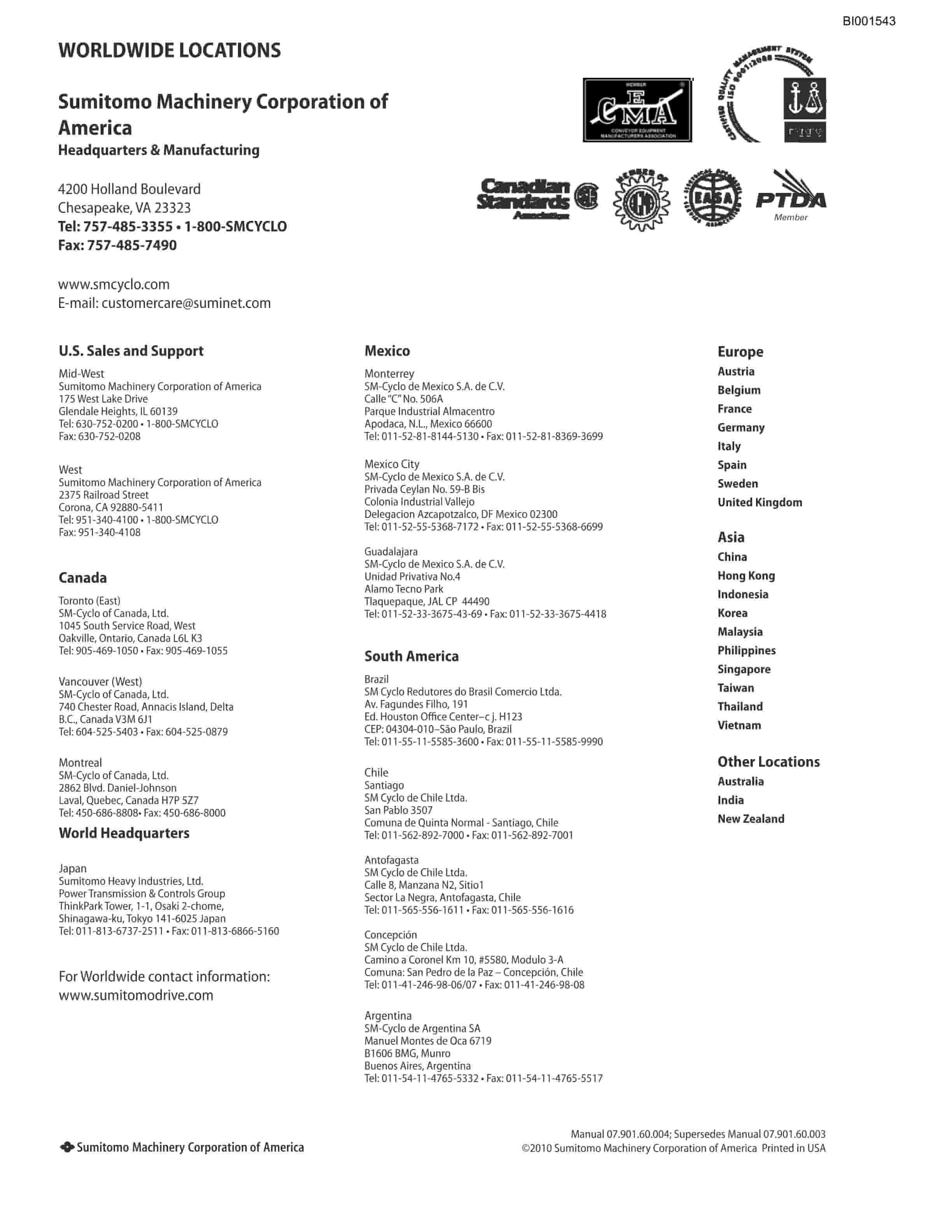 Bucyrus BC200 Belt System Parts Catalog BI001543-4