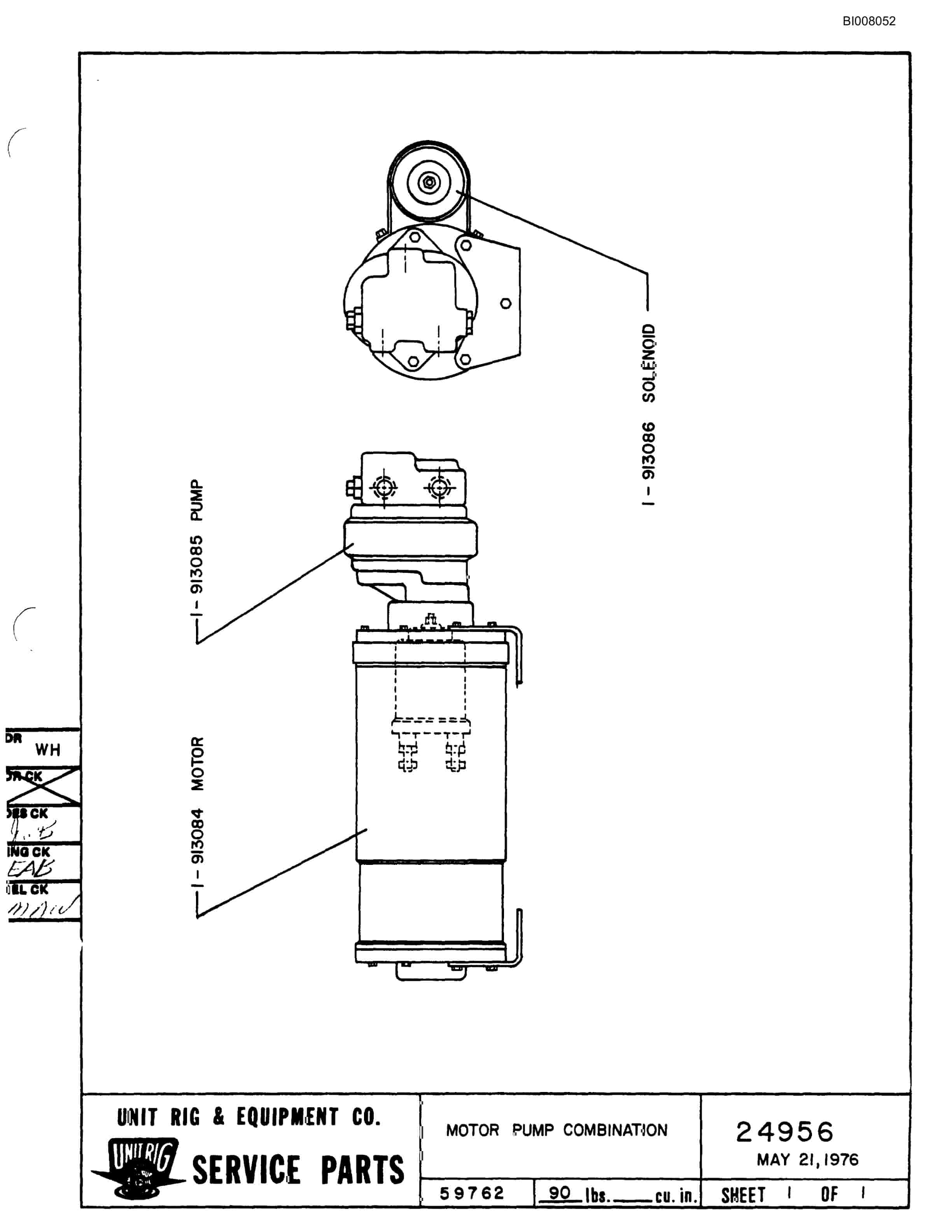 Bucyrus BD-180 Assembly Parts Catalog BI008052-5