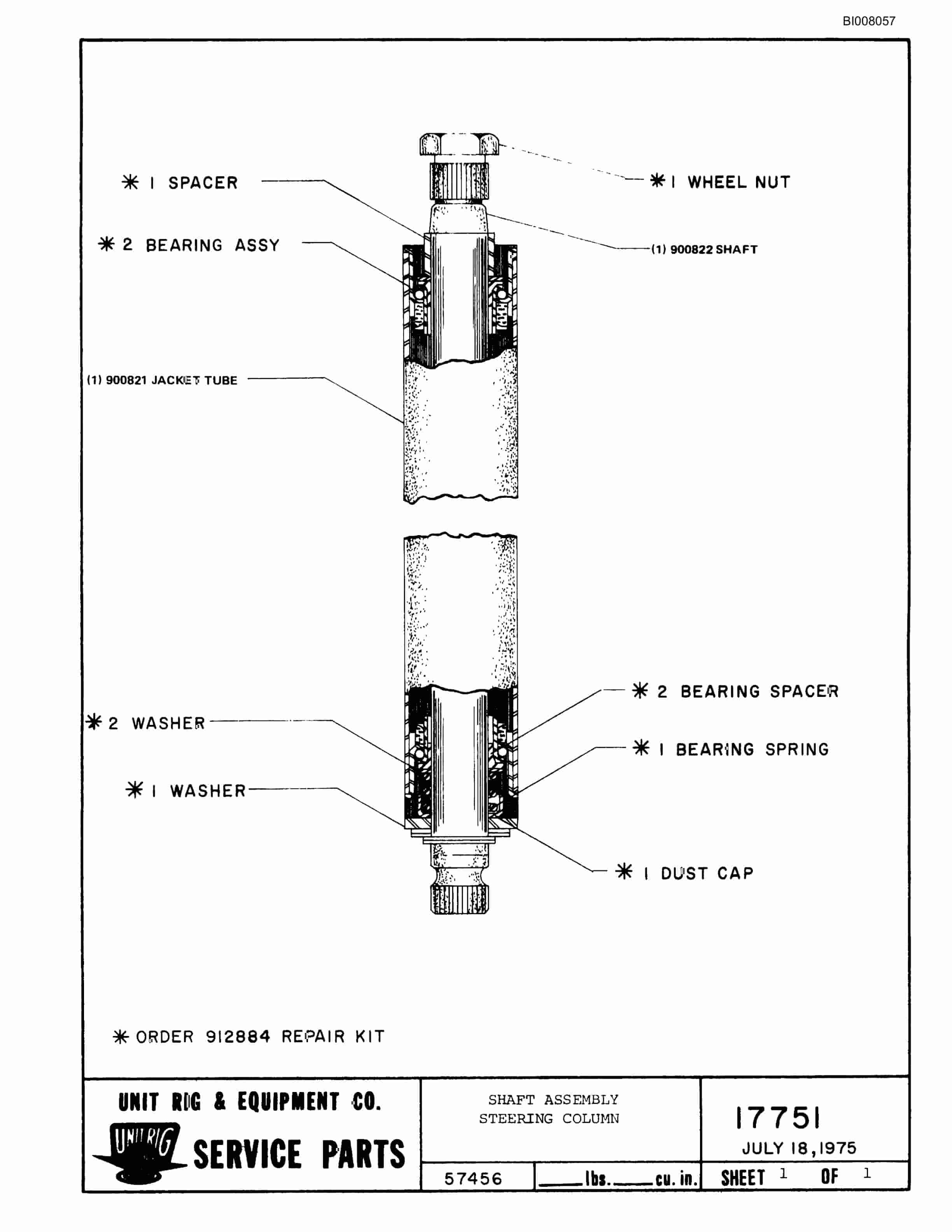 Bucyrus BD-180 Assembly Parts Catalog BI008057-5