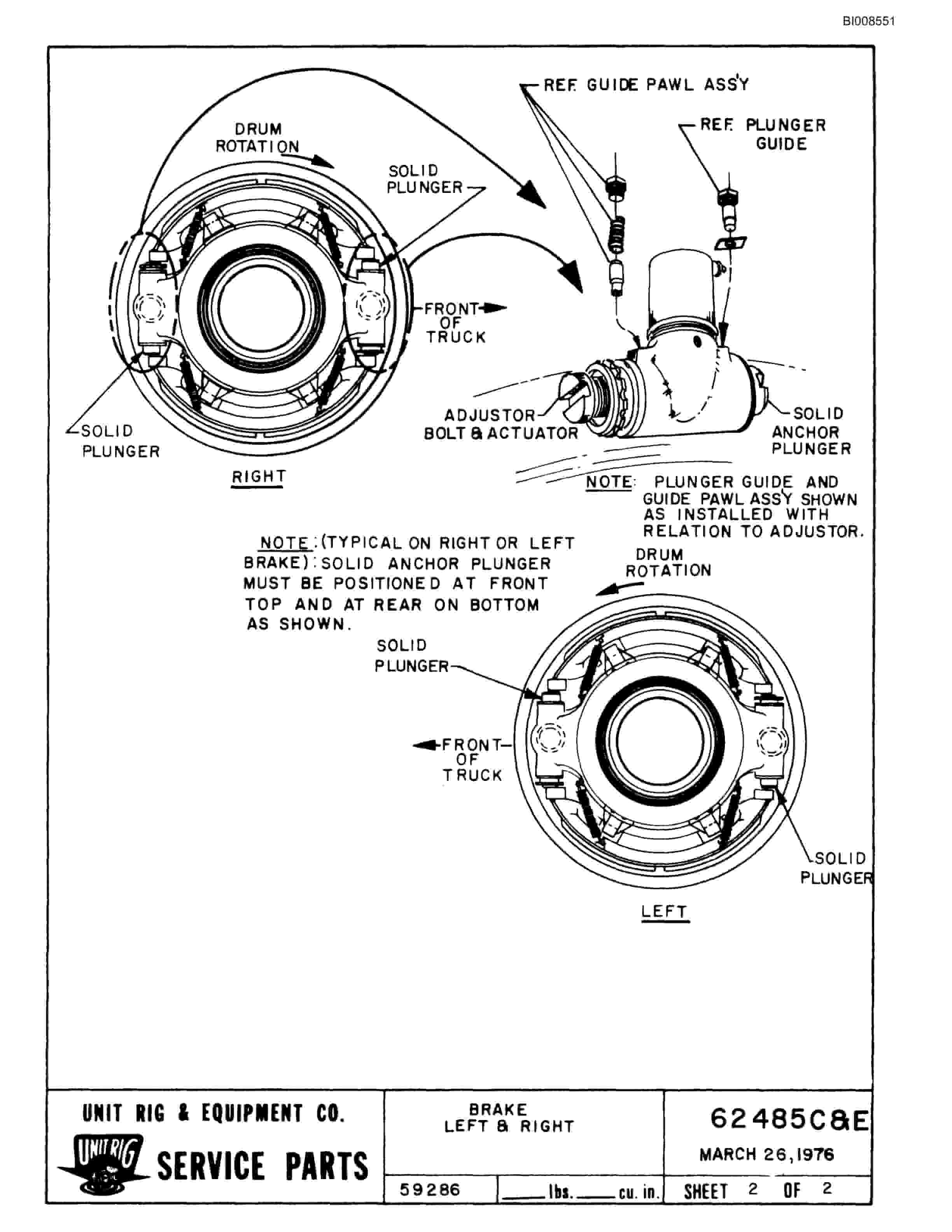 Bucyrus BD-180 Parts Catalog BI008551-5