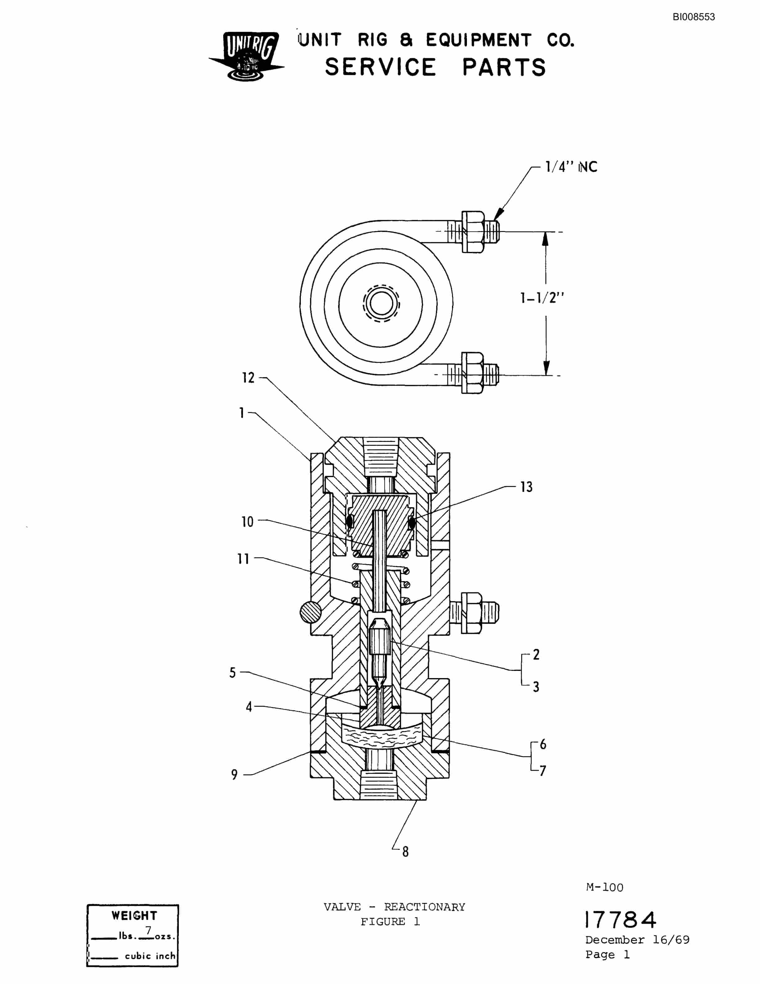 Bucyrus BD-180 Parts Catalog BI008553-4