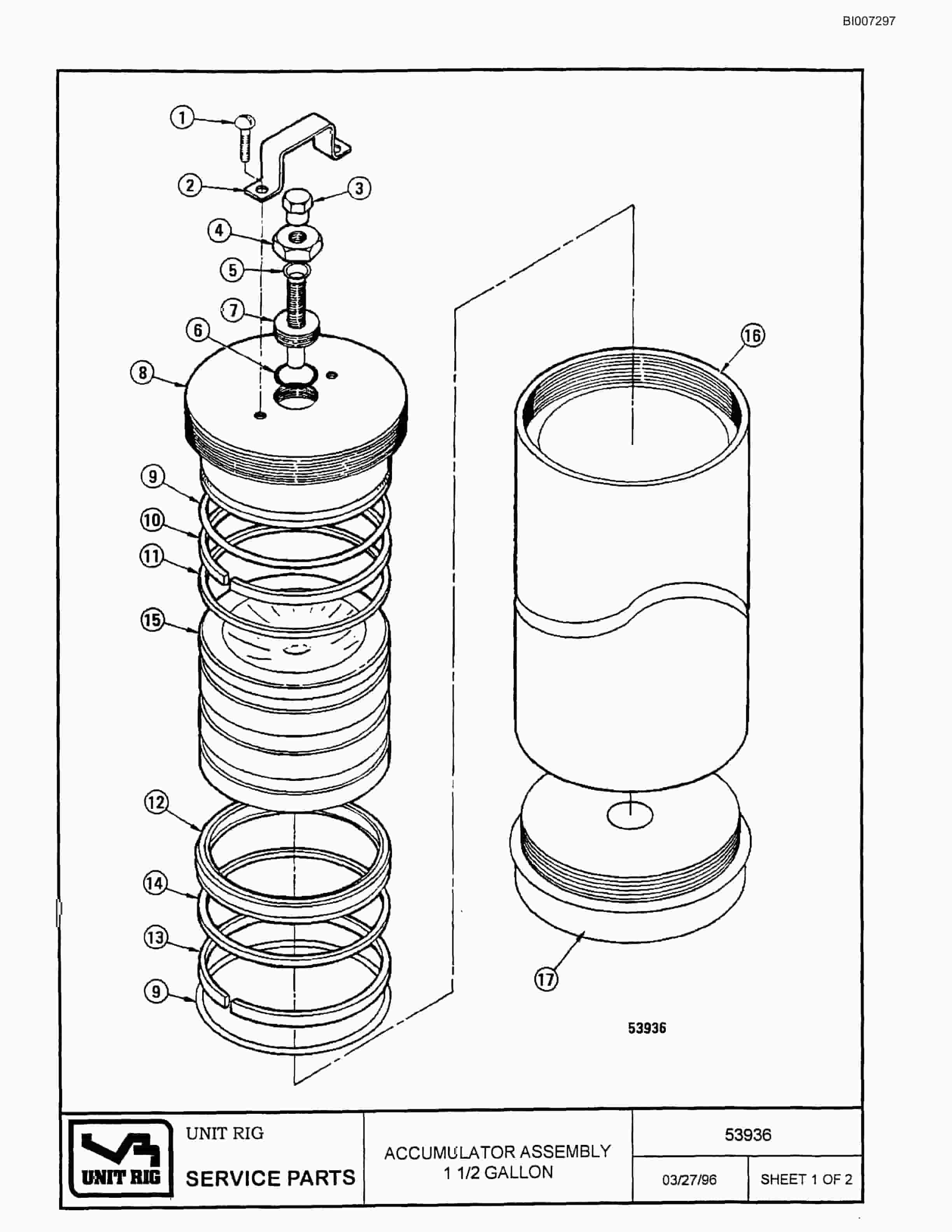 Bucyrus BD-270 Parts Catalog BI007297-5