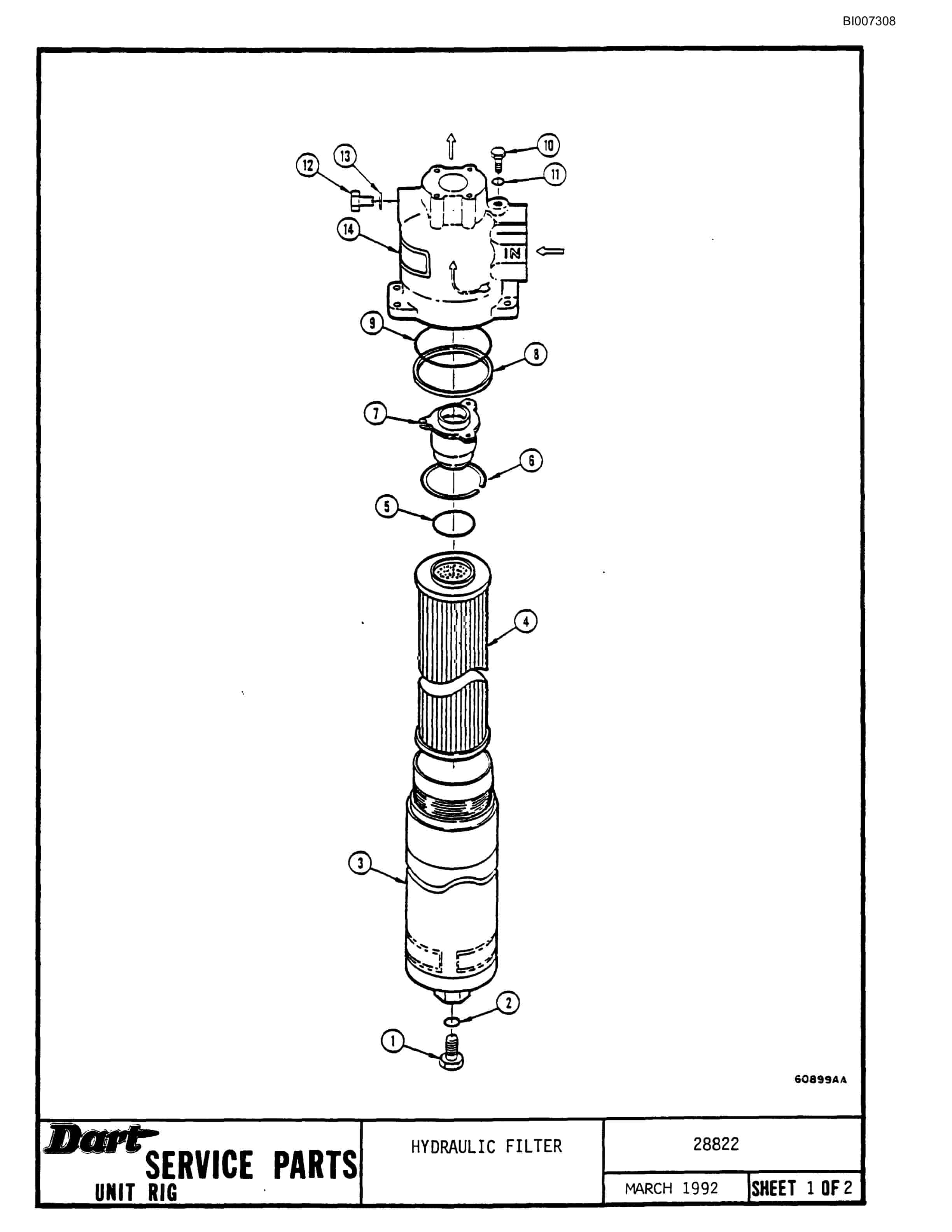 Bucyrus BD-270 Parts Catalog BI007308-4