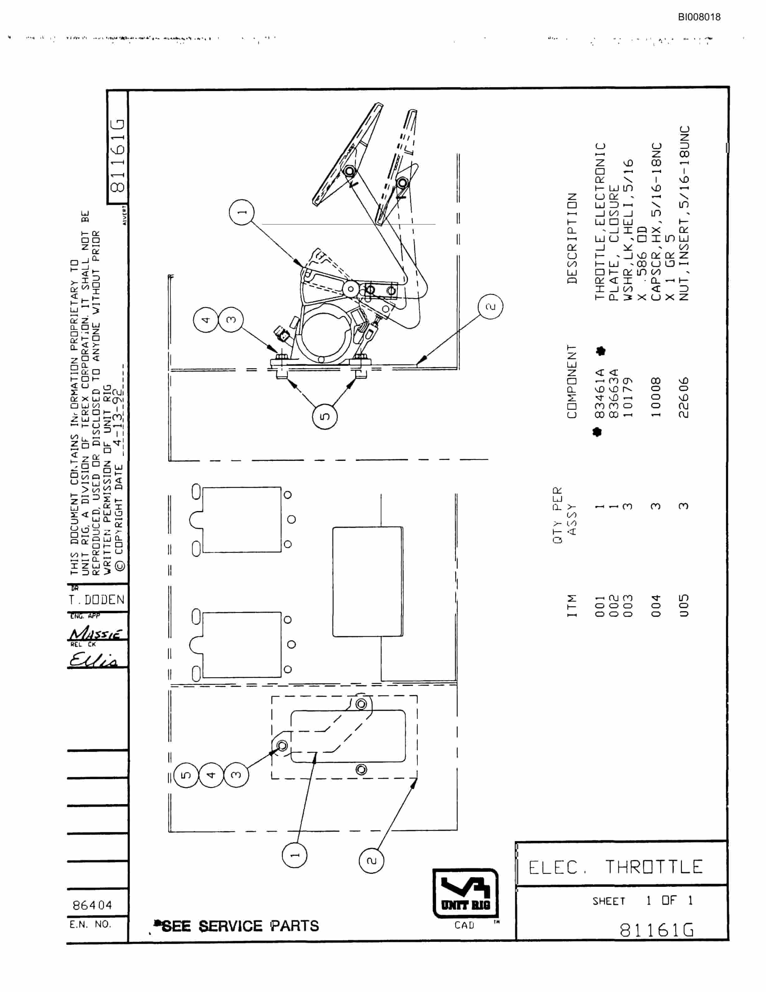 Bucyrus BD-270 Parts Catalog BI008018-2