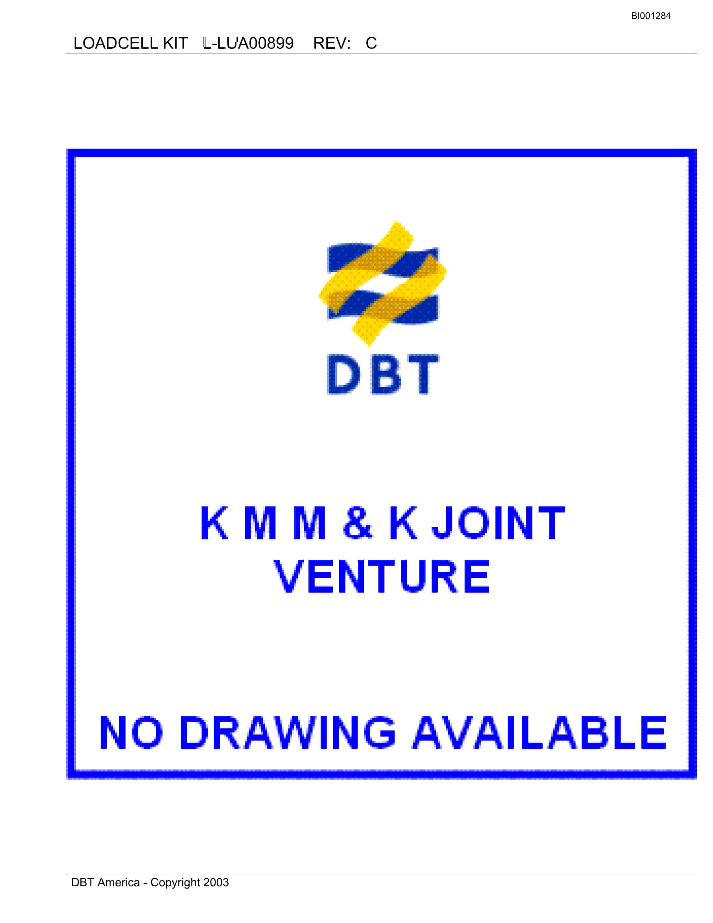 Bucyrus Belt System KMM And K Joint Venture Parts Catalog BI001284-2