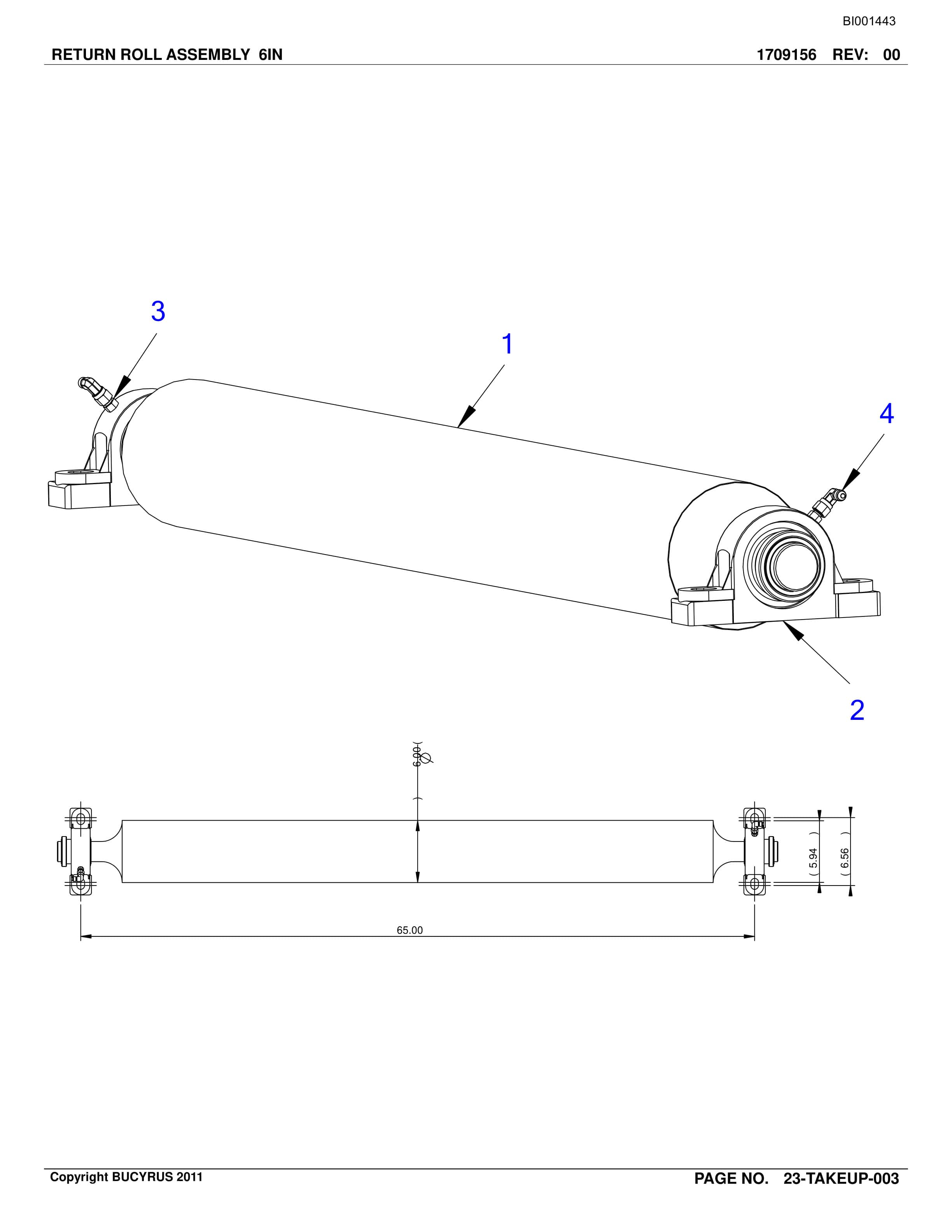 Bucyrus Belt System Parts And Service Manual BI001443-4