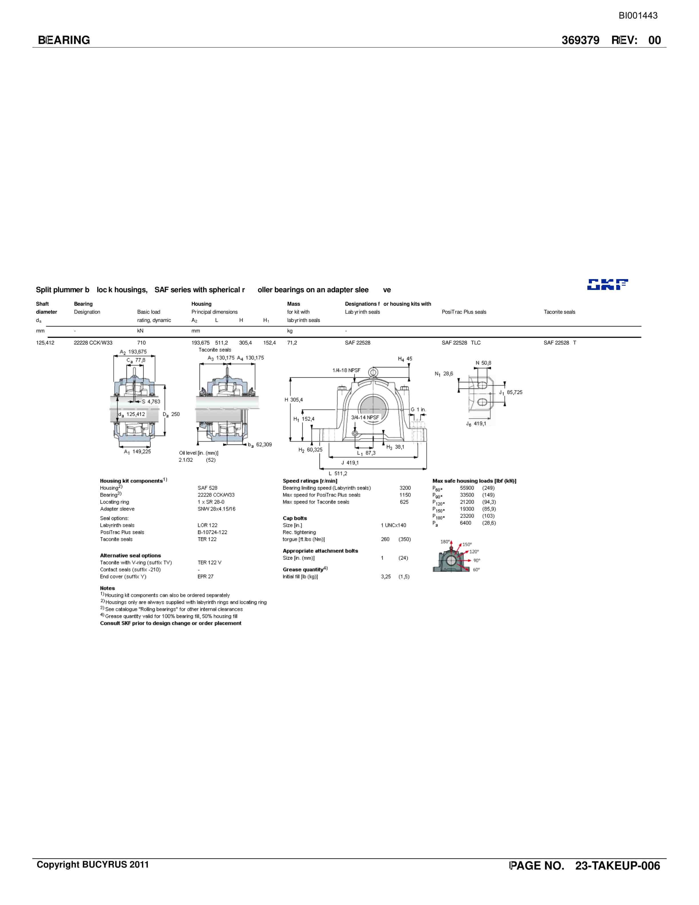 Bucyrus Belt System Parts And Service Manual BI001443-5