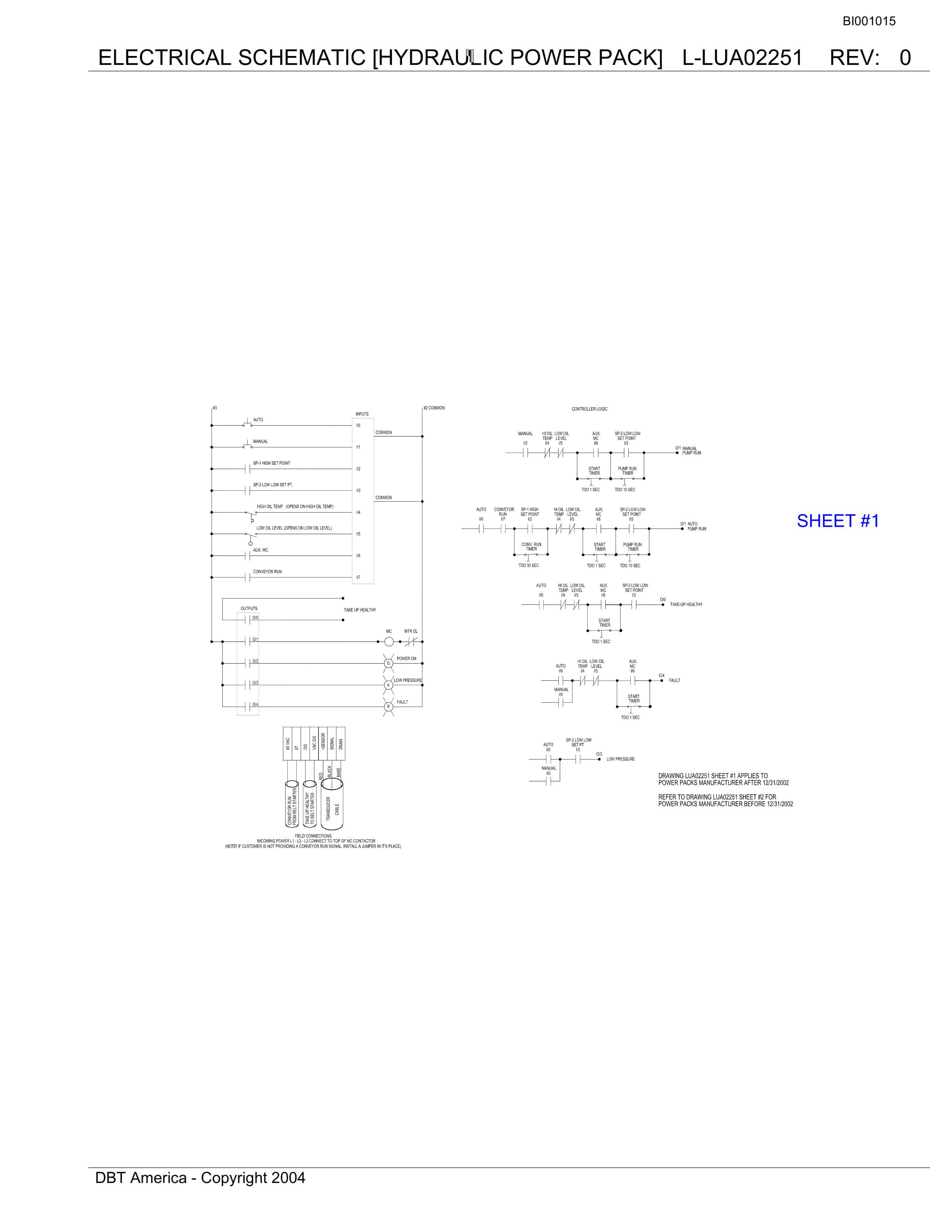 Bucyrus Belt System Parts Catalog BI001015-2