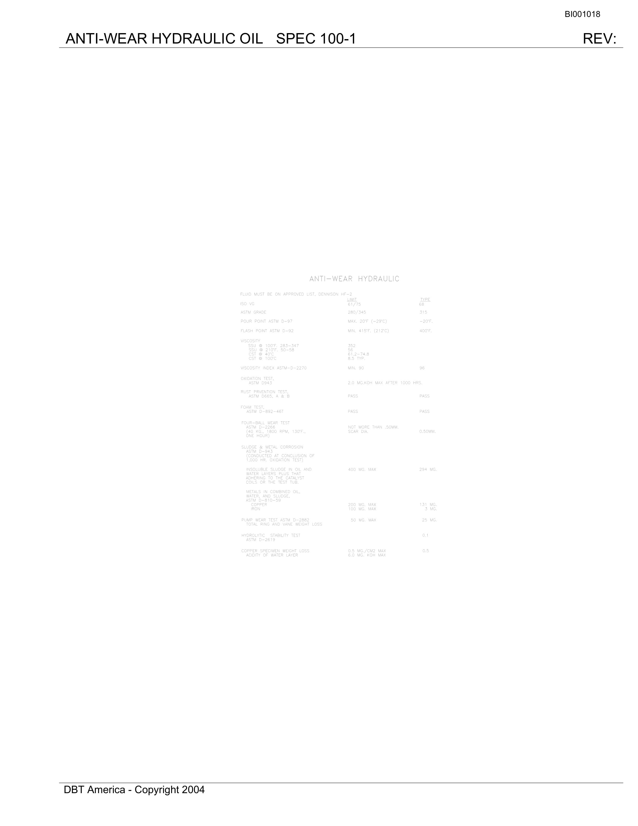 Bucyrus Belt System Parts Catalog BI001018-5
