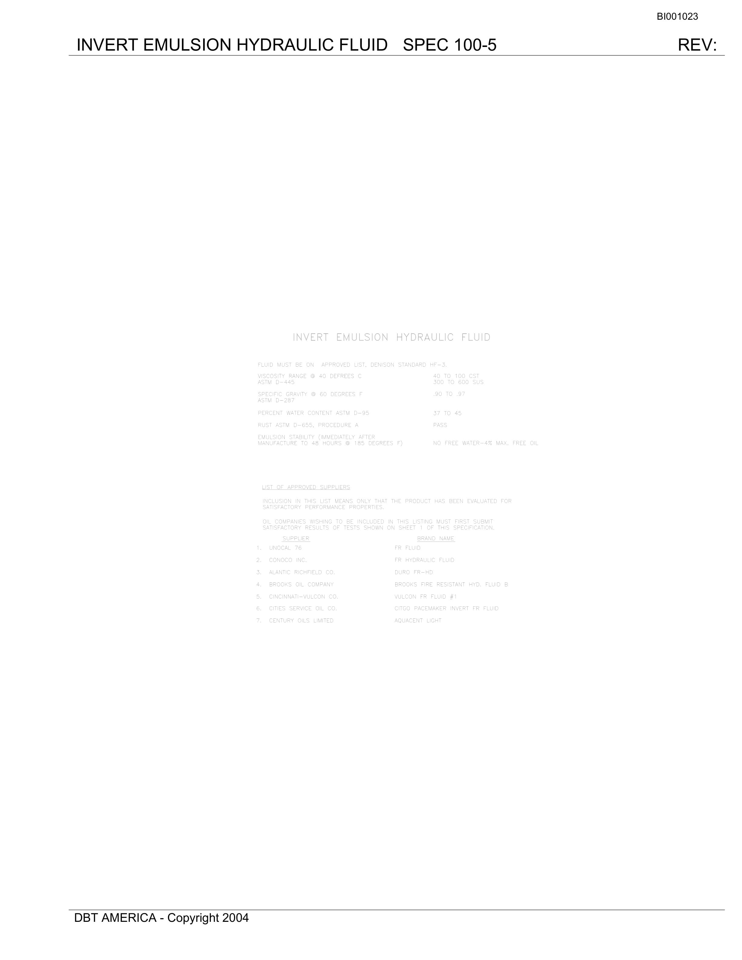 Bucyrus Belt System Parts Catalog BI001023-5