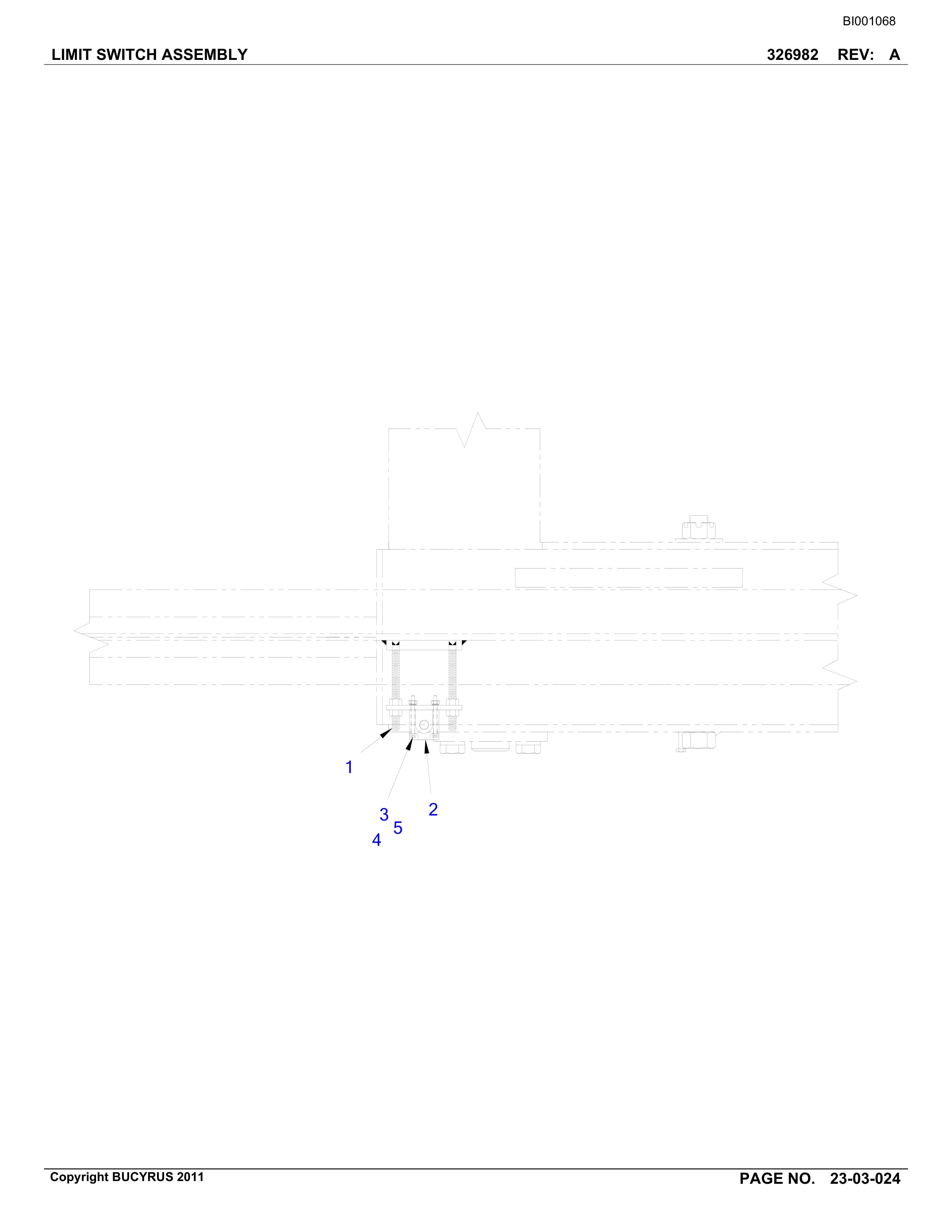 Bucyrus Belt System Parts Catalog BI001068-2