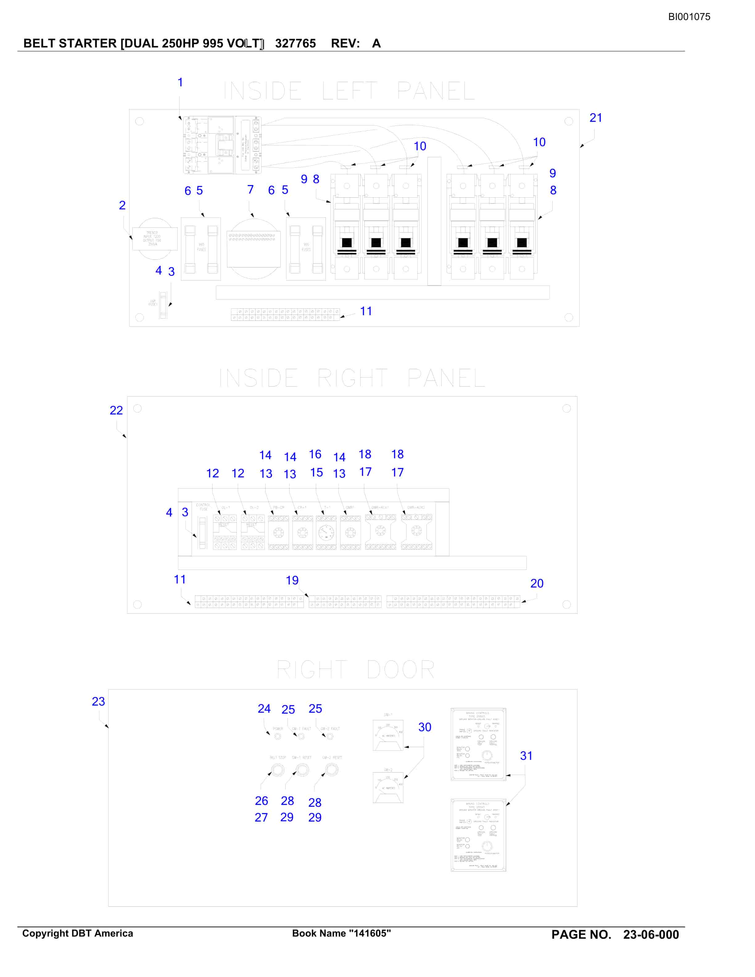 Bucyrus Belt System Parts Catalog BI001075-3
