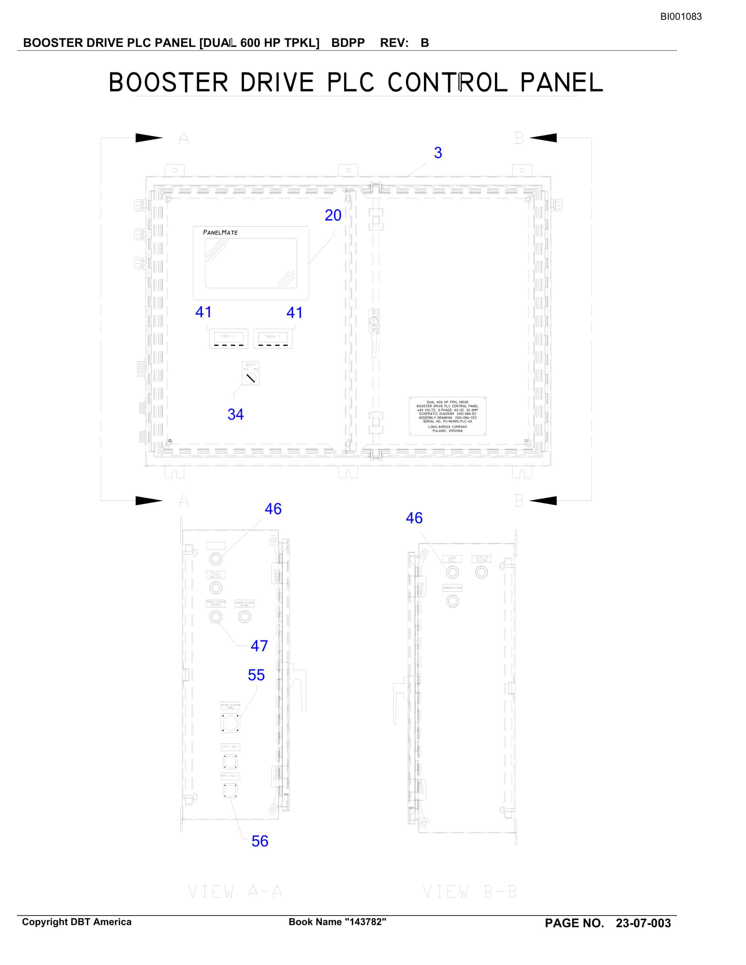 Bucyrus Belt System Parts Catalog BI001083-2