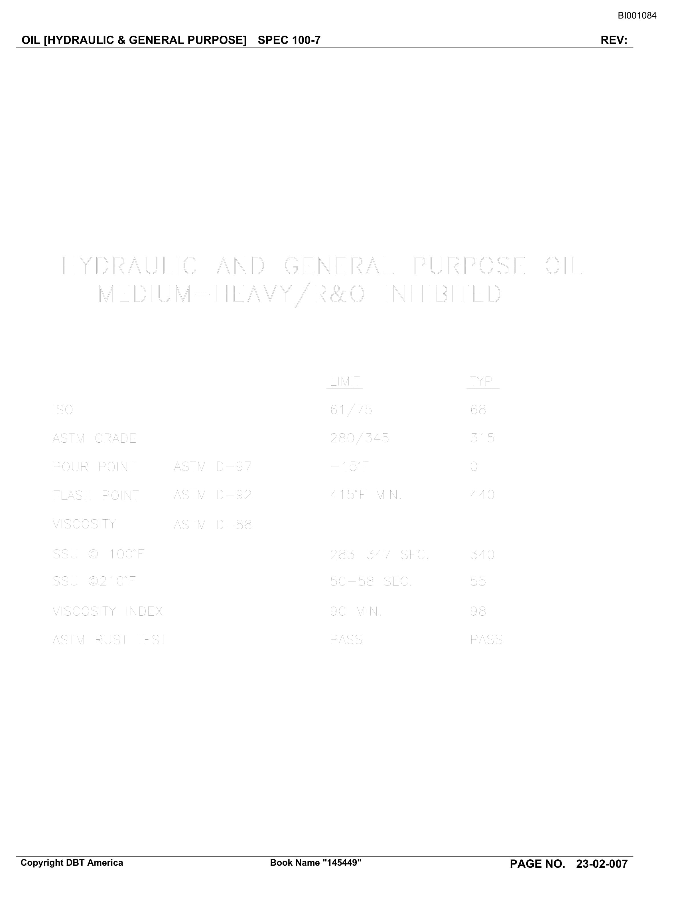 Bucyrus Belt System Parts Catalog BI001084-3