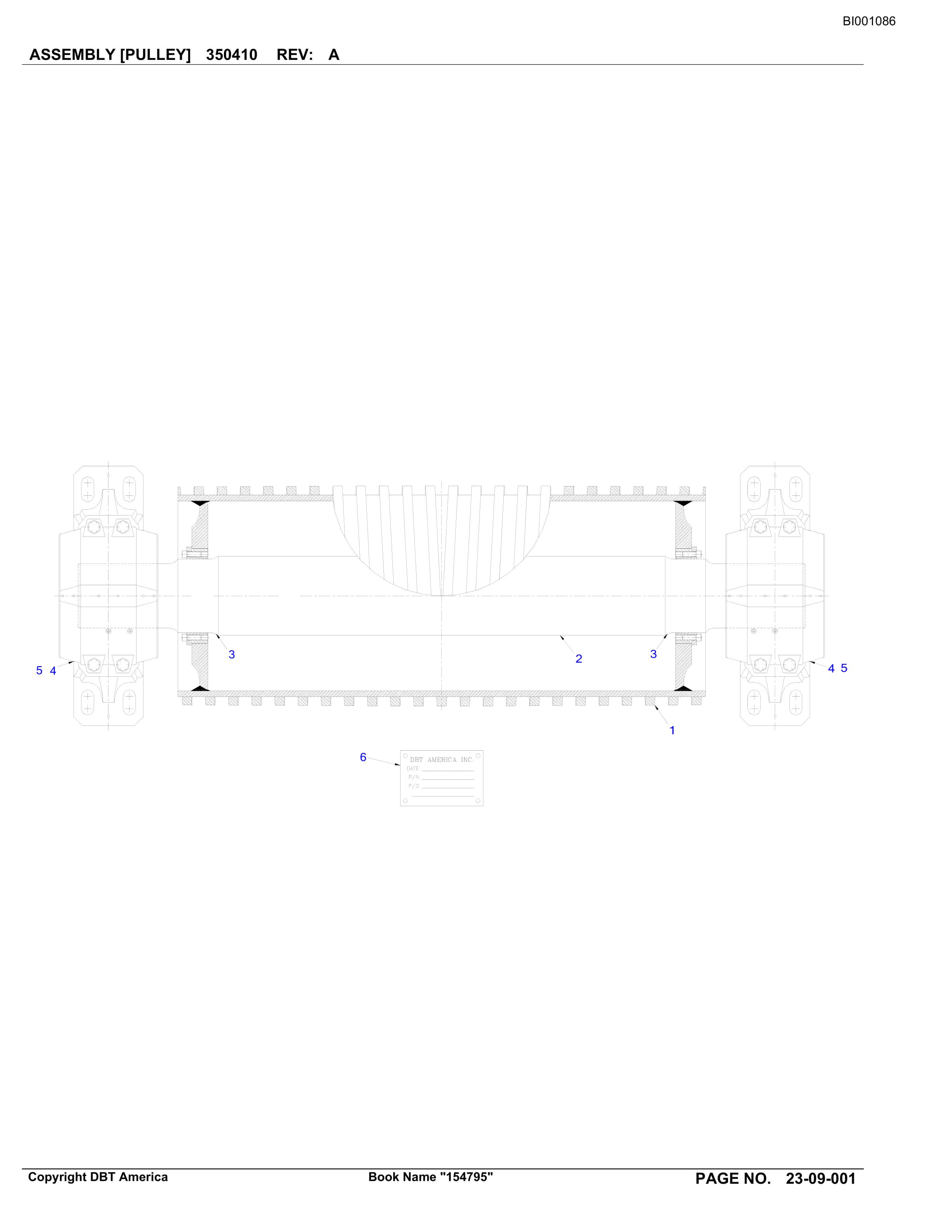 Bucyrus Belt System Parts Catalog BI001086-2