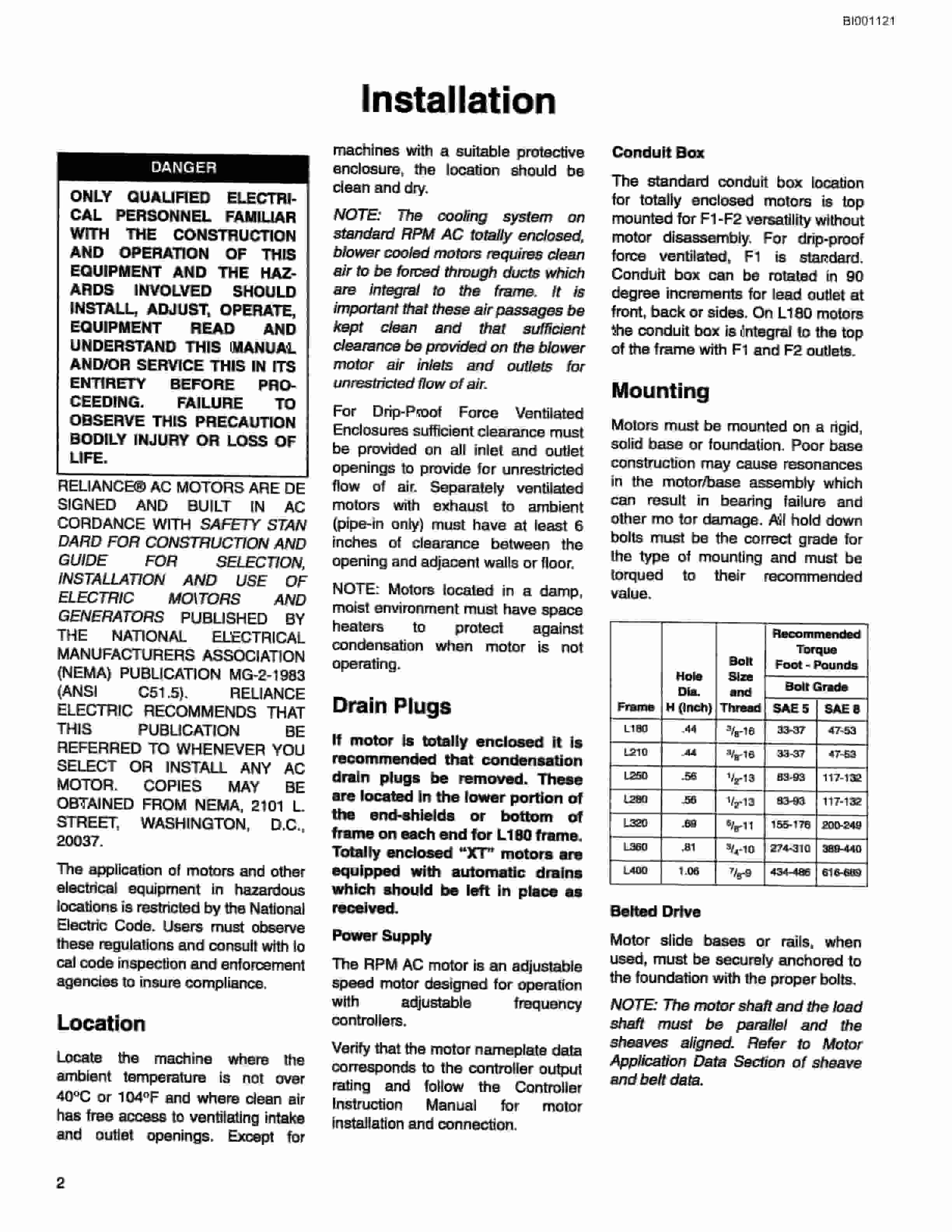 Bucyrus Belt System Parts Catalog BI001121-2