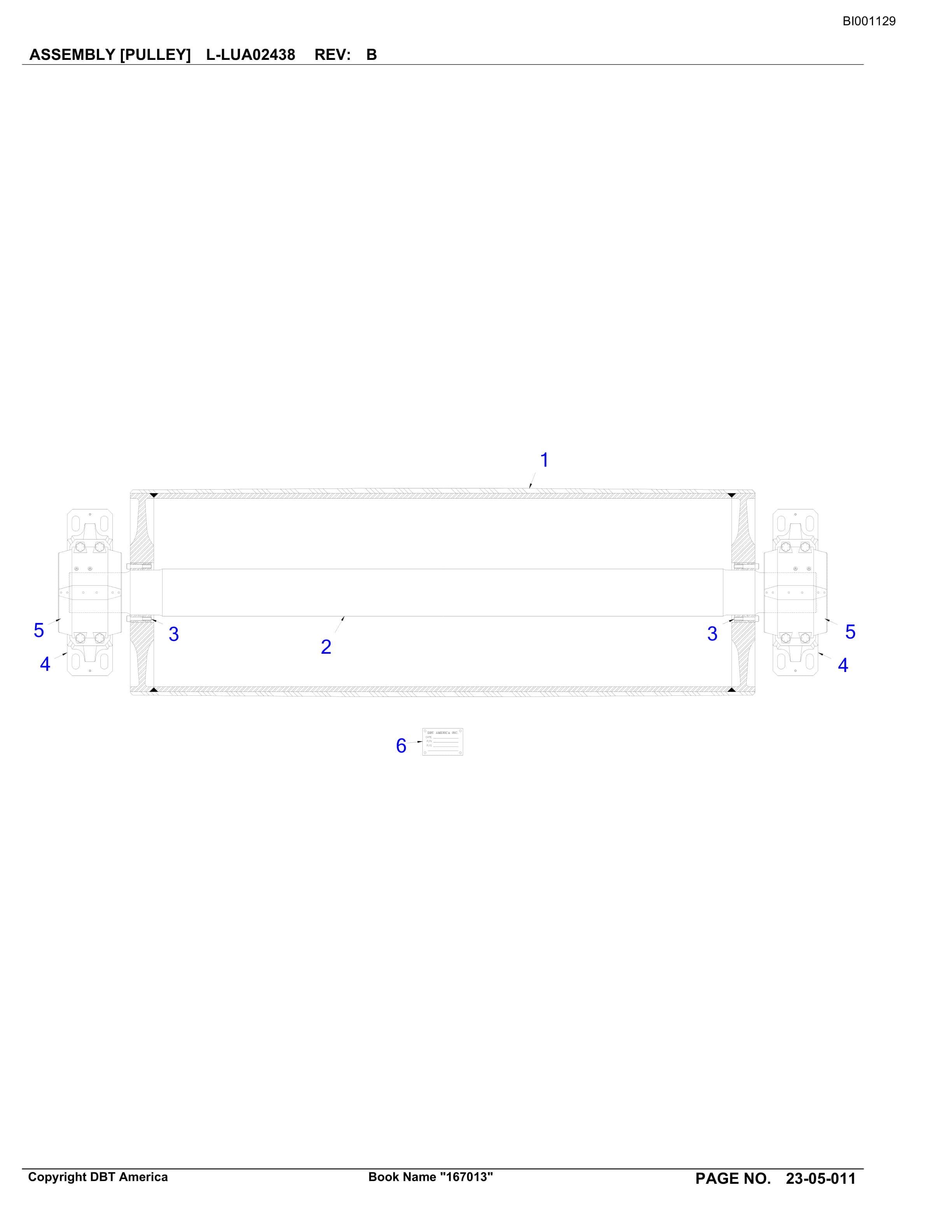 Bucyrus Belt System Parts Catalog BI001129-2