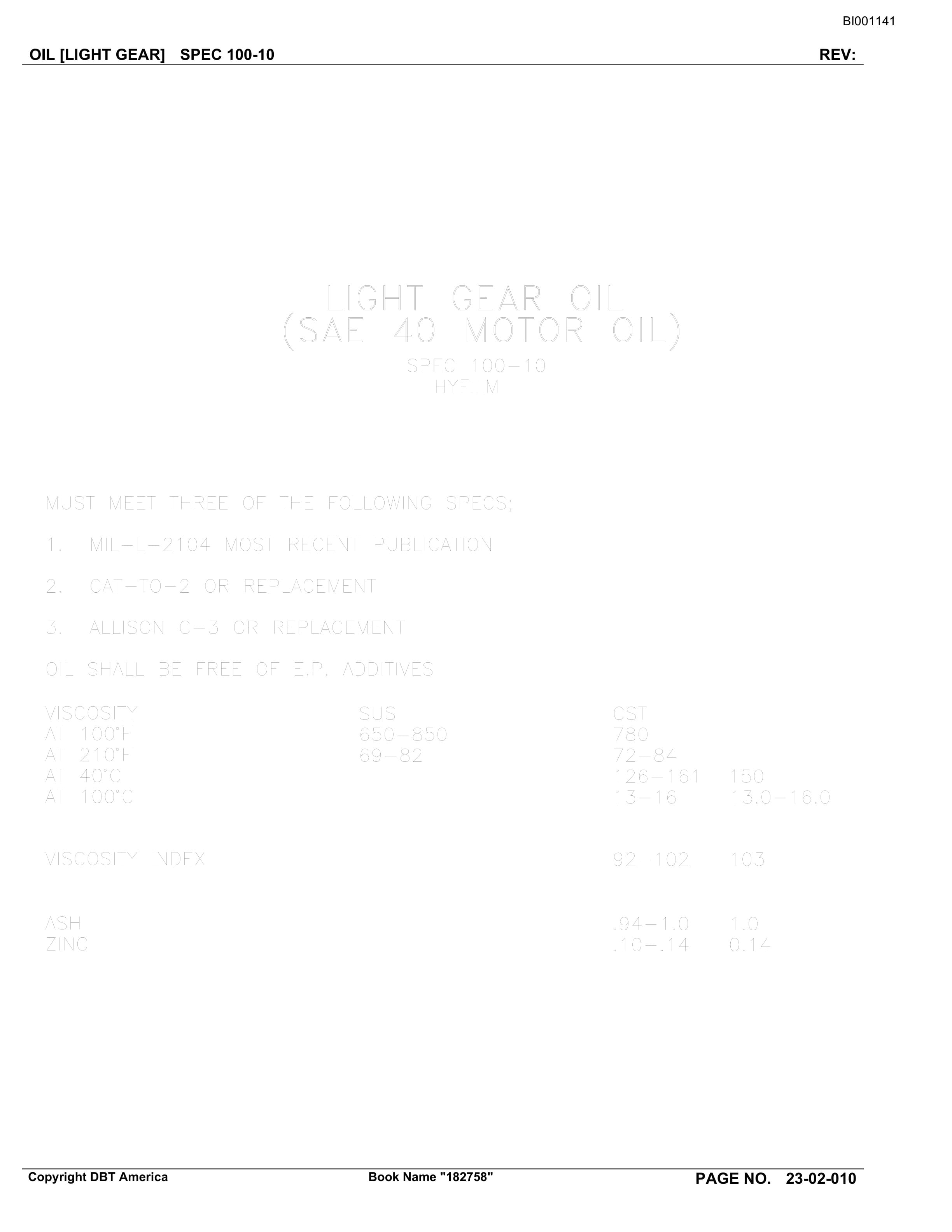 Bucyrus Belt System Parts Catalog BI001141-5