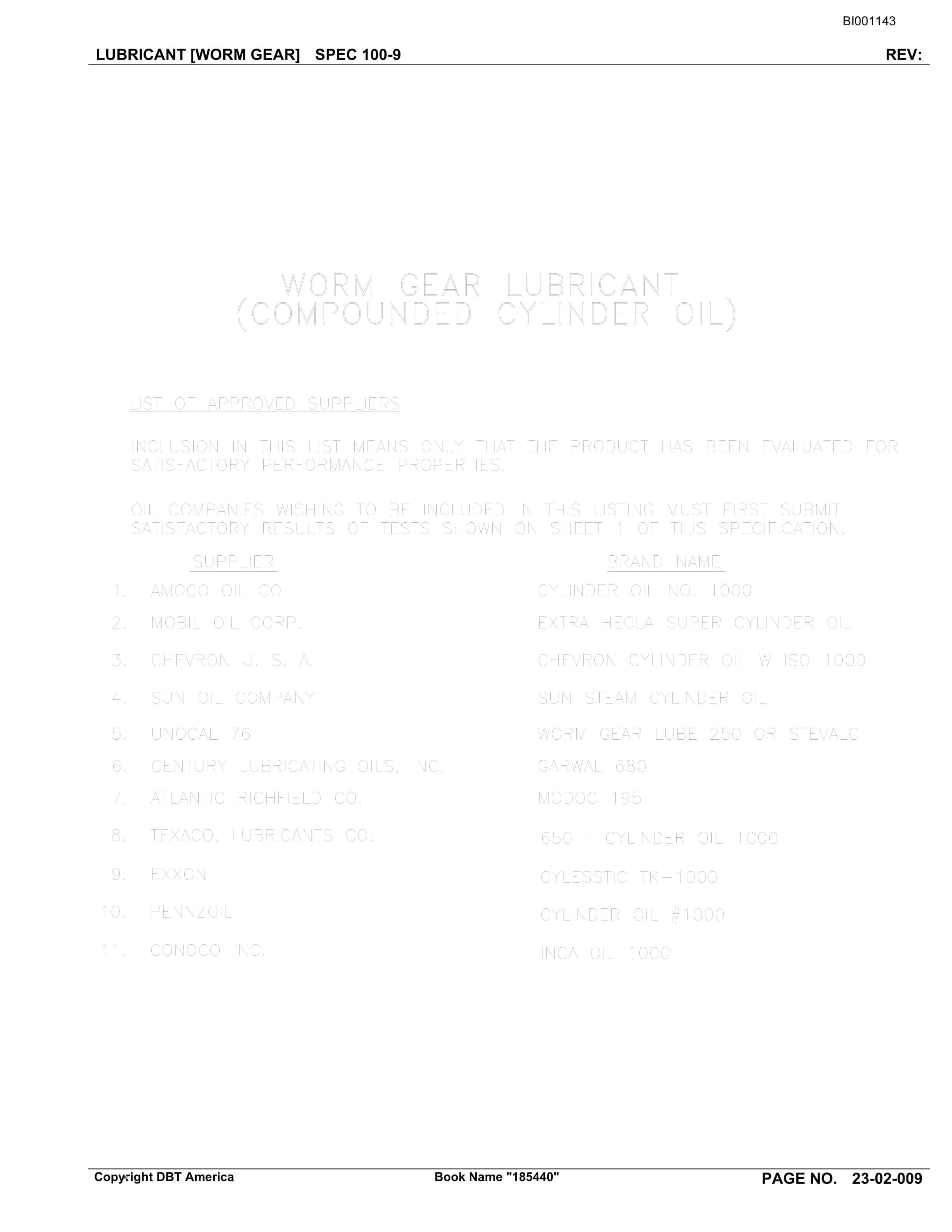 Bucyrus Belt System Parts Catalog BI001143-4