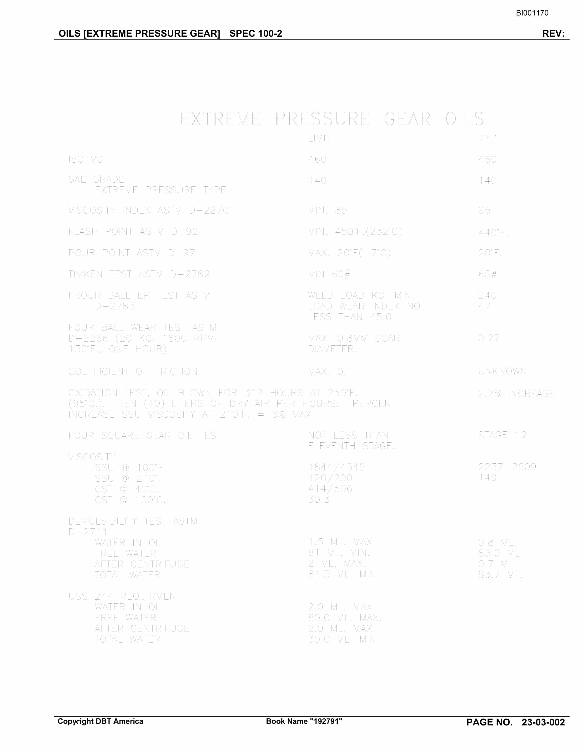 Bucyrus Belt System Parts Catalog BI001170-2